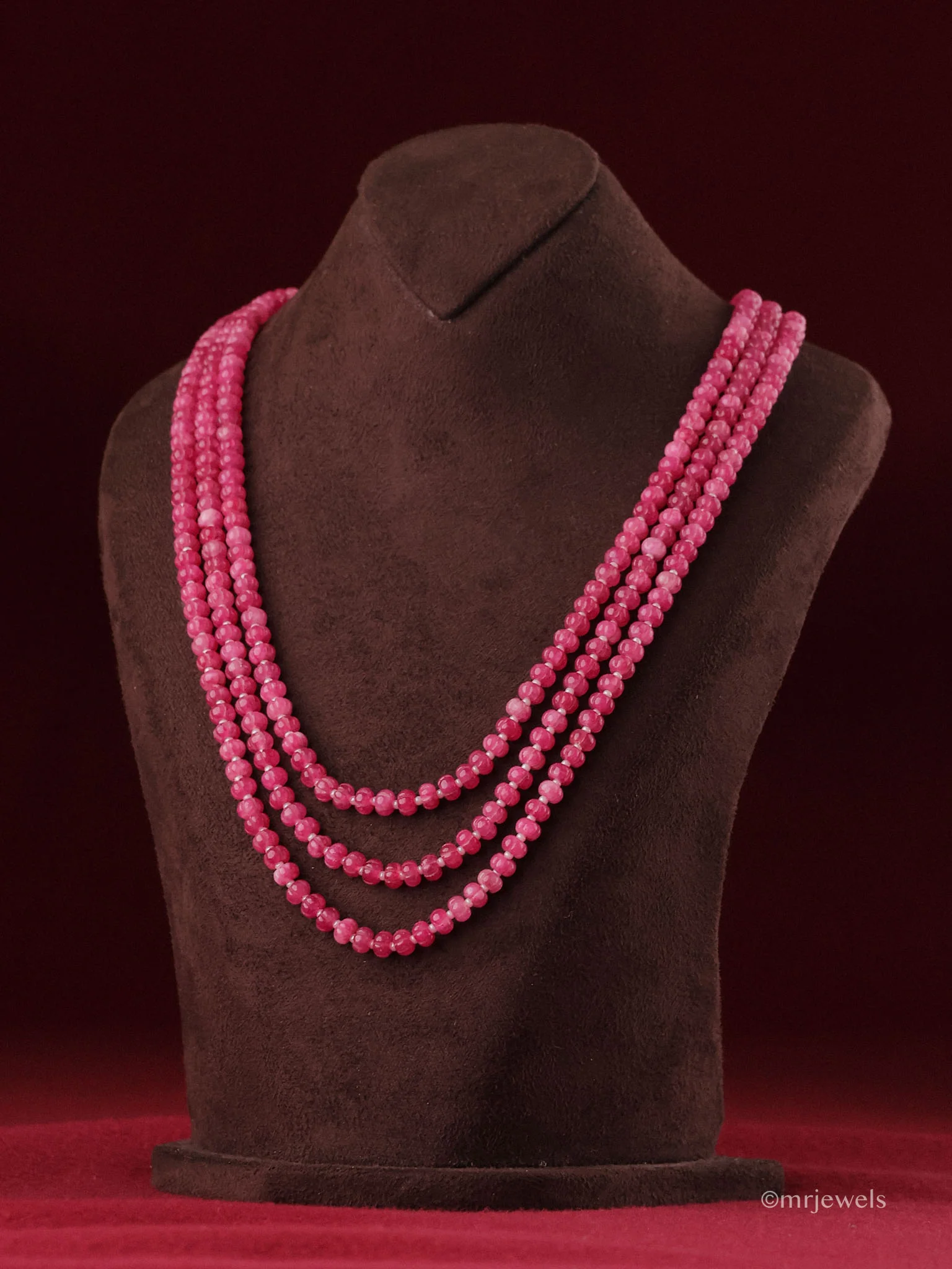 Kiara Layered Long Pumpkin Beaded Necklace