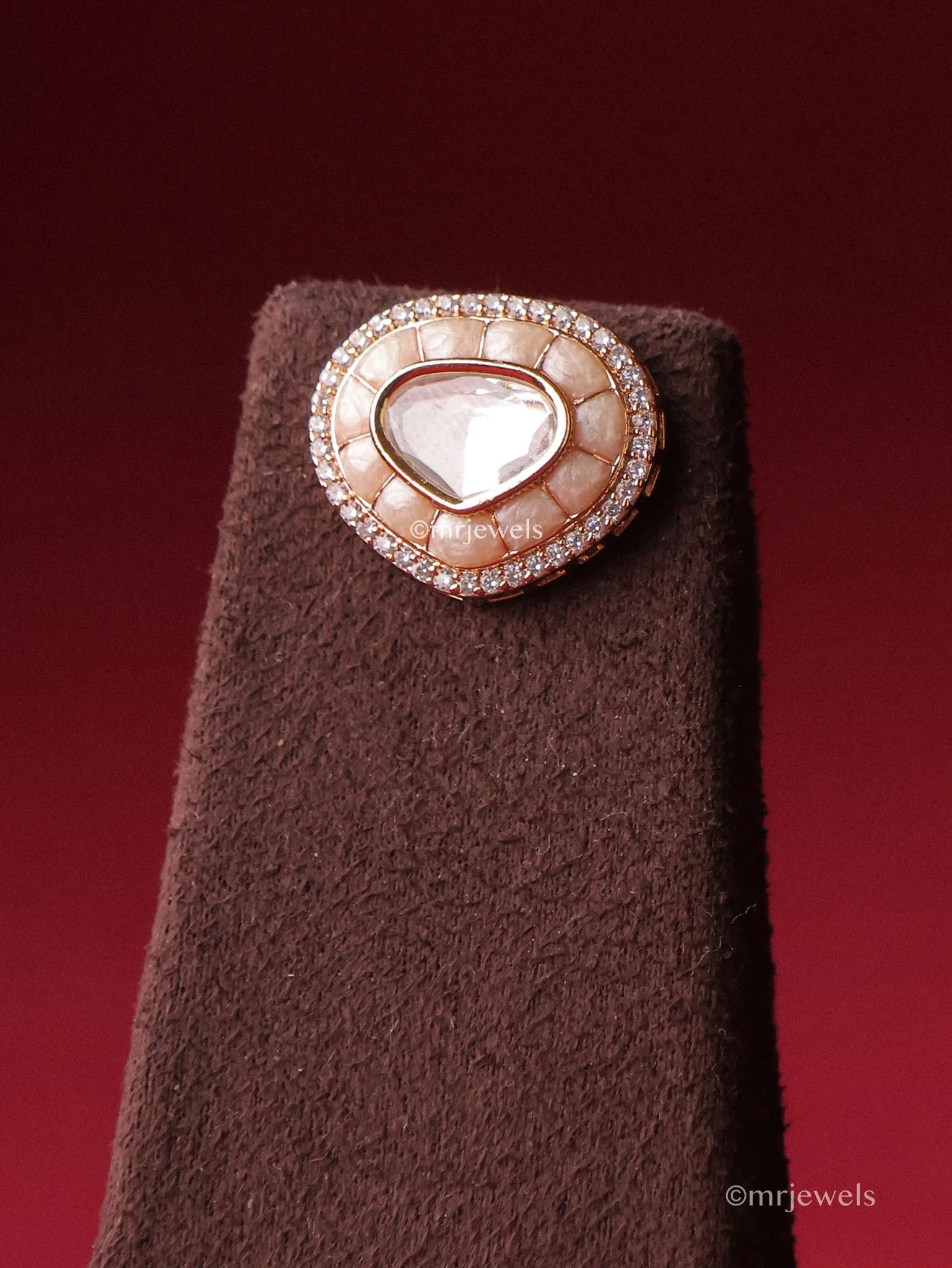Kiara Polki Pearl Pendant Set - Image 3