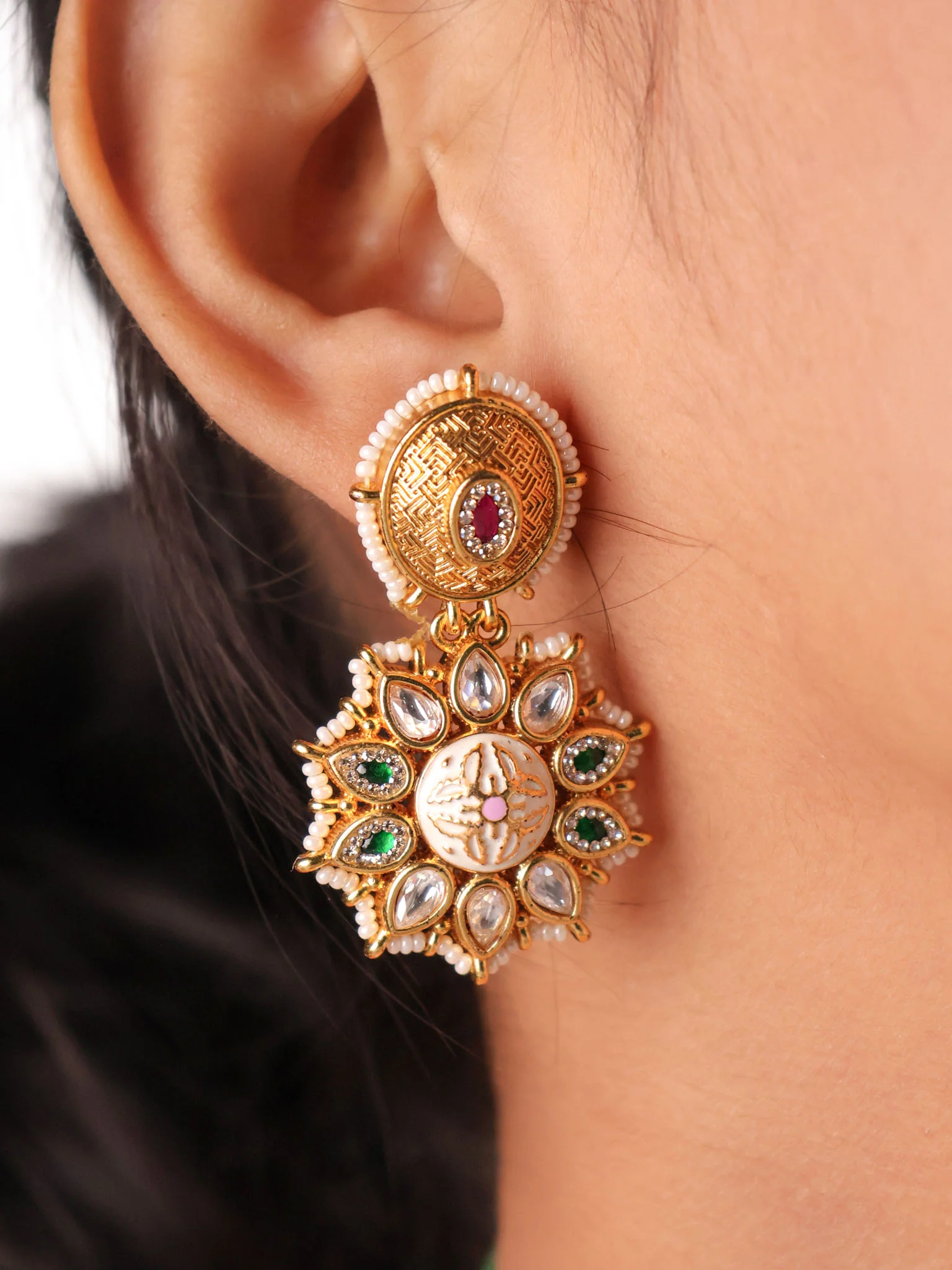 Kundan Beaded Choker Set - Image 3
