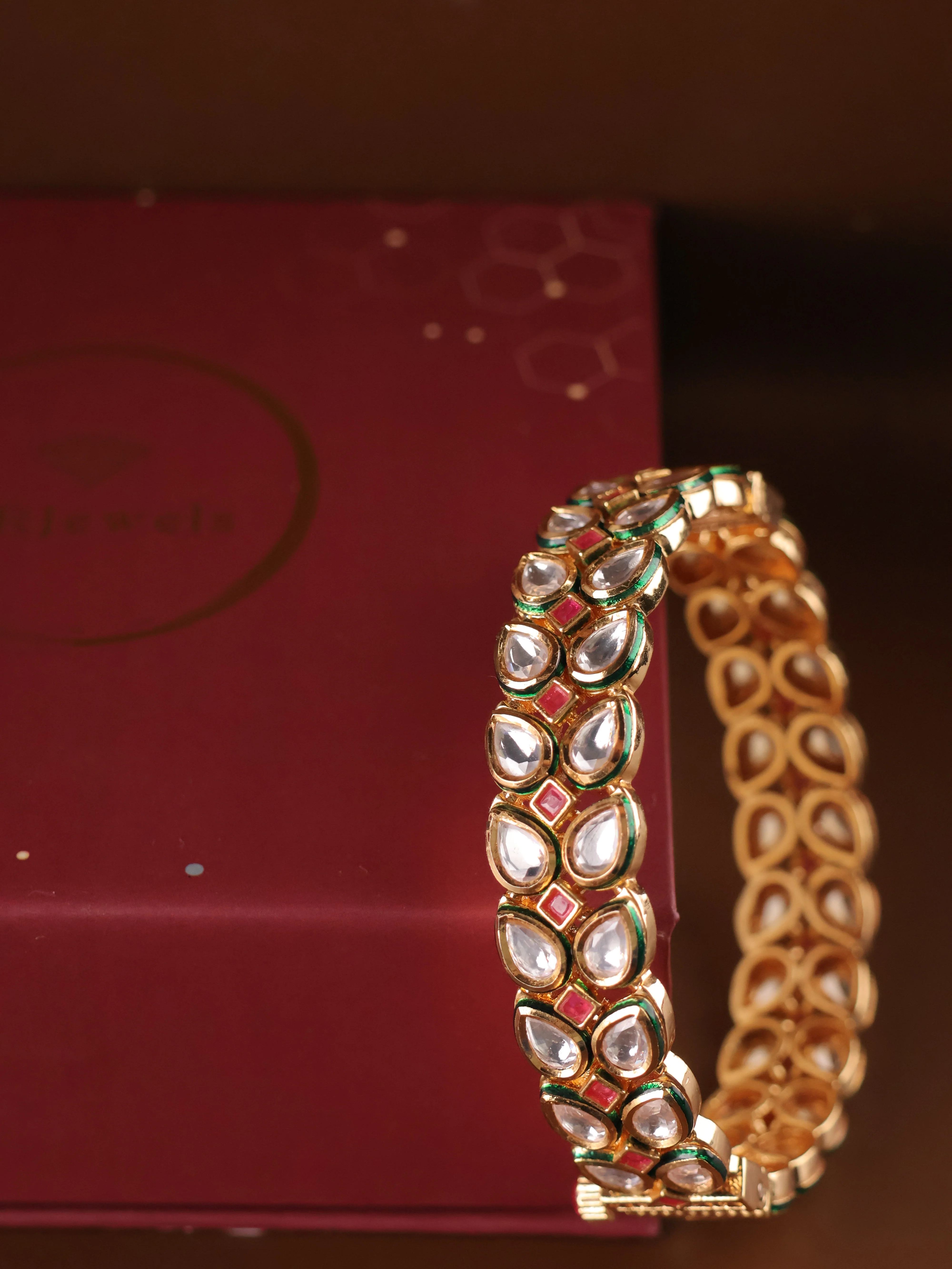 Kundan Ruby Kada Openable - Image 3