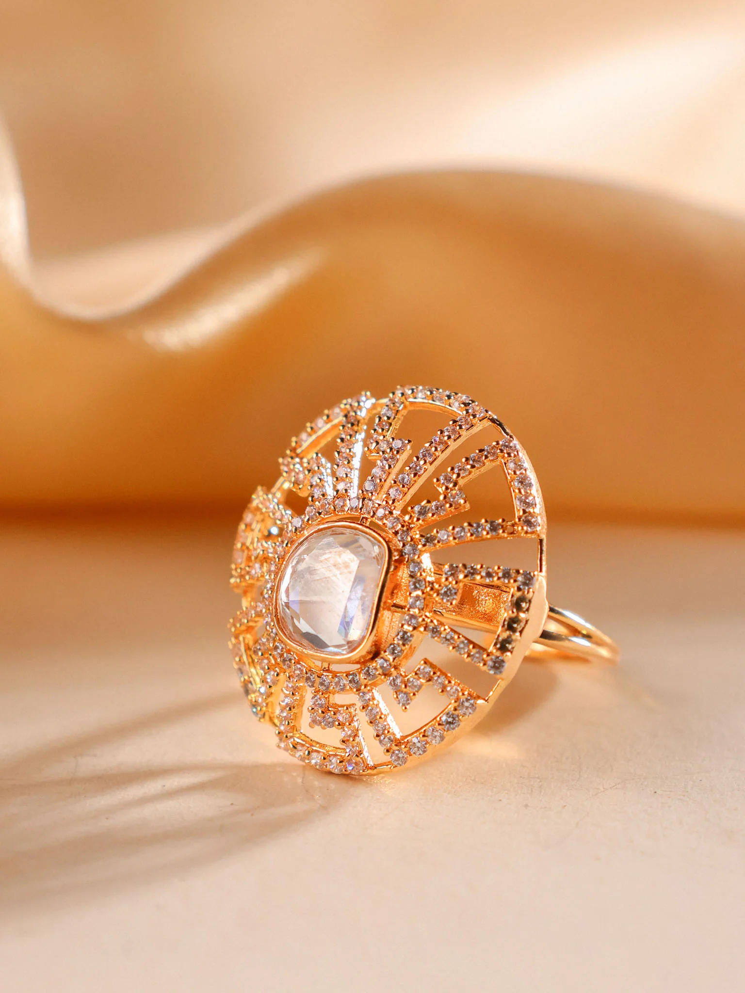 Kundan Statement Ring - Image 2
