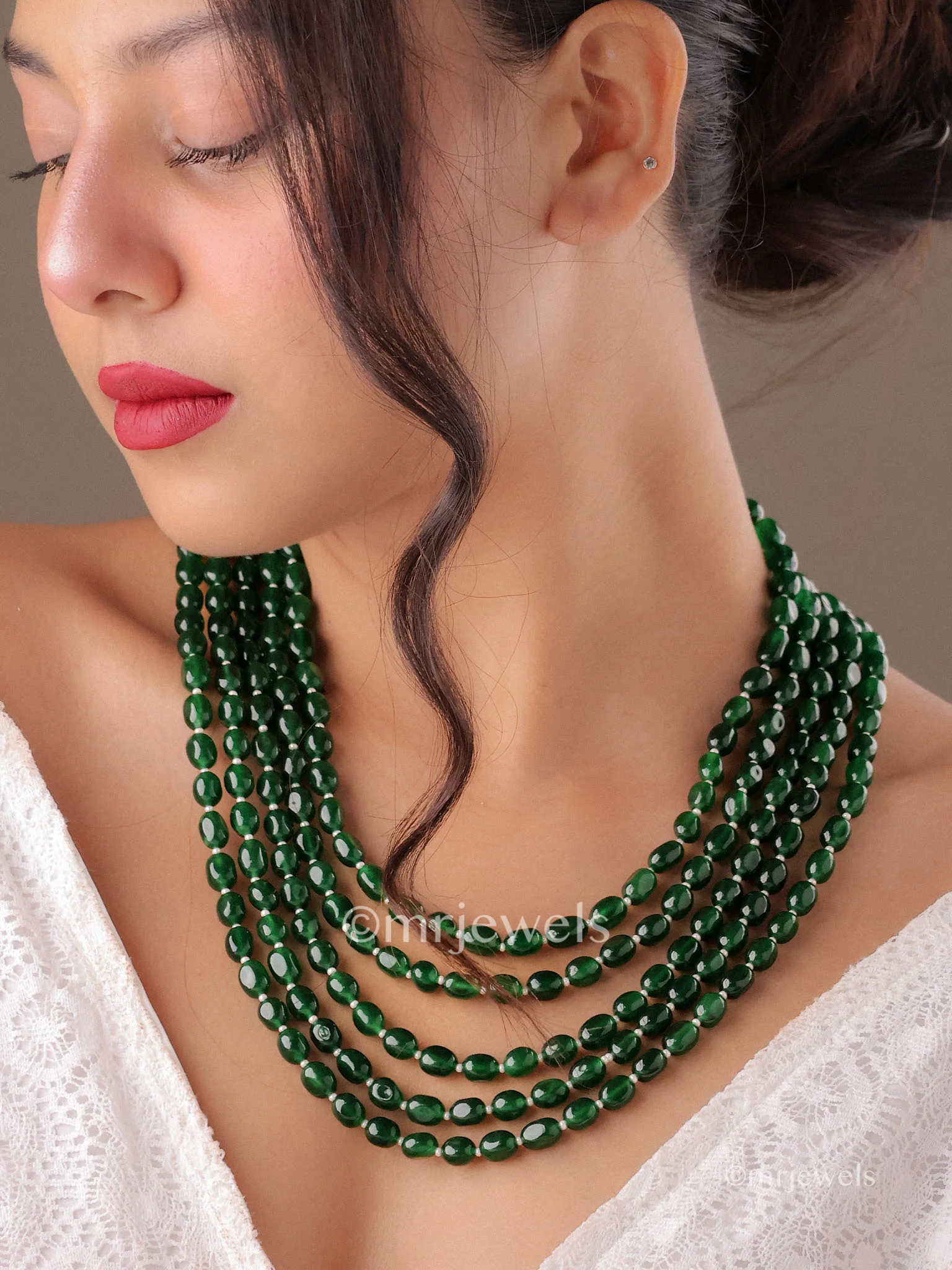Layered Pearl Statement Necklace