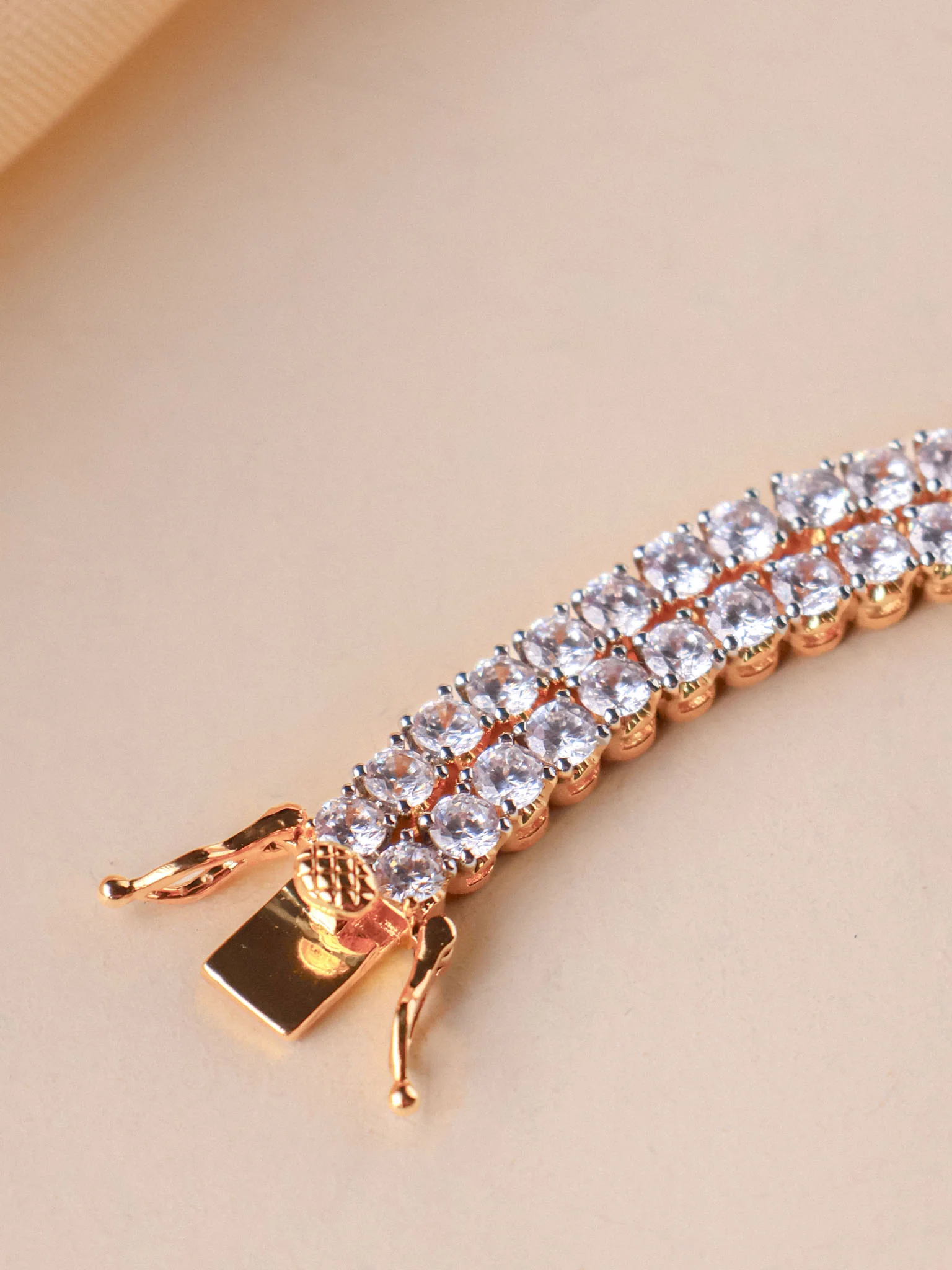 Layered Tennis American Diamond Bracelet - Image 3