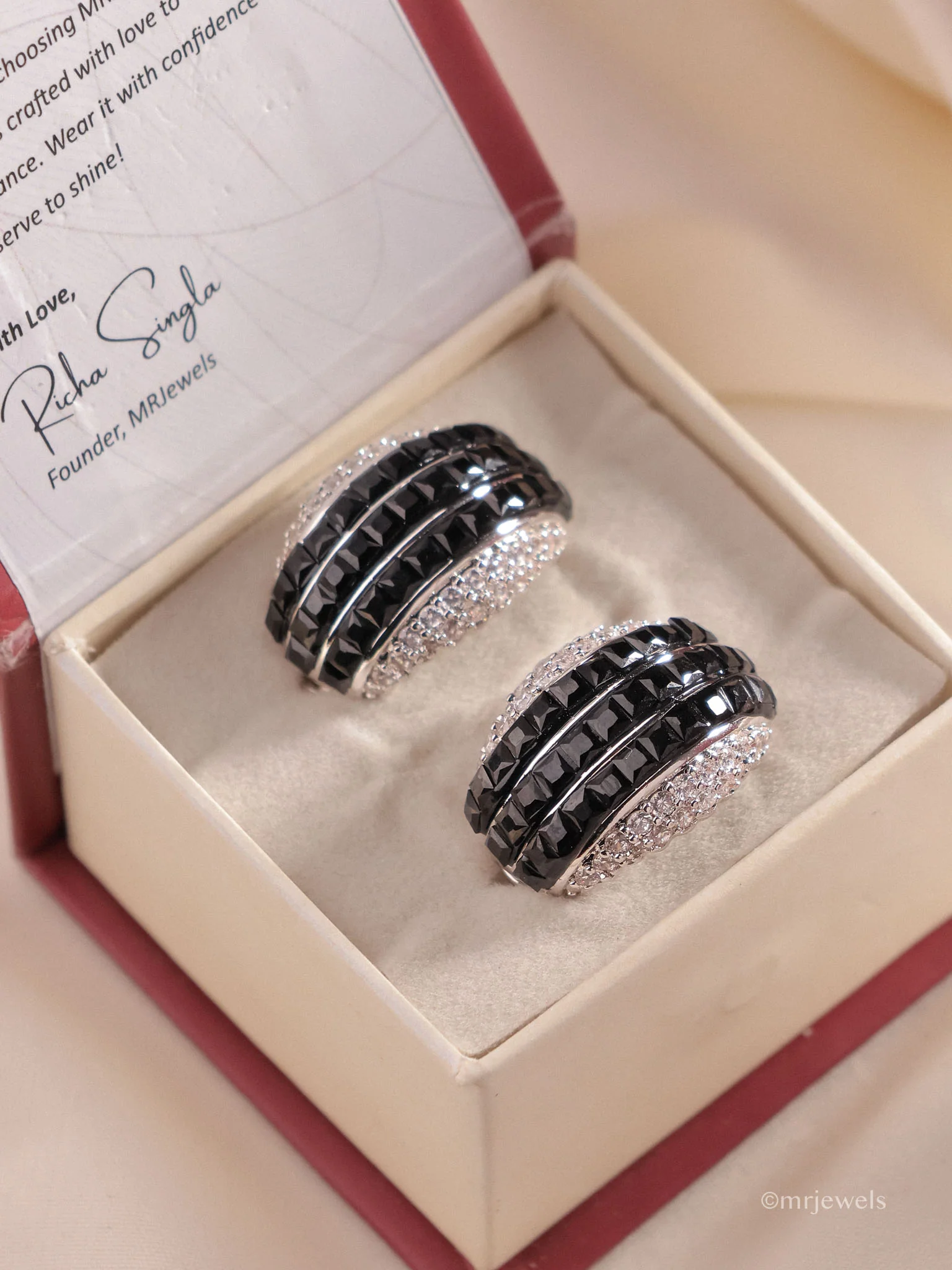 Luxe Ruby & Multicolor Stud Earrings - Image 3