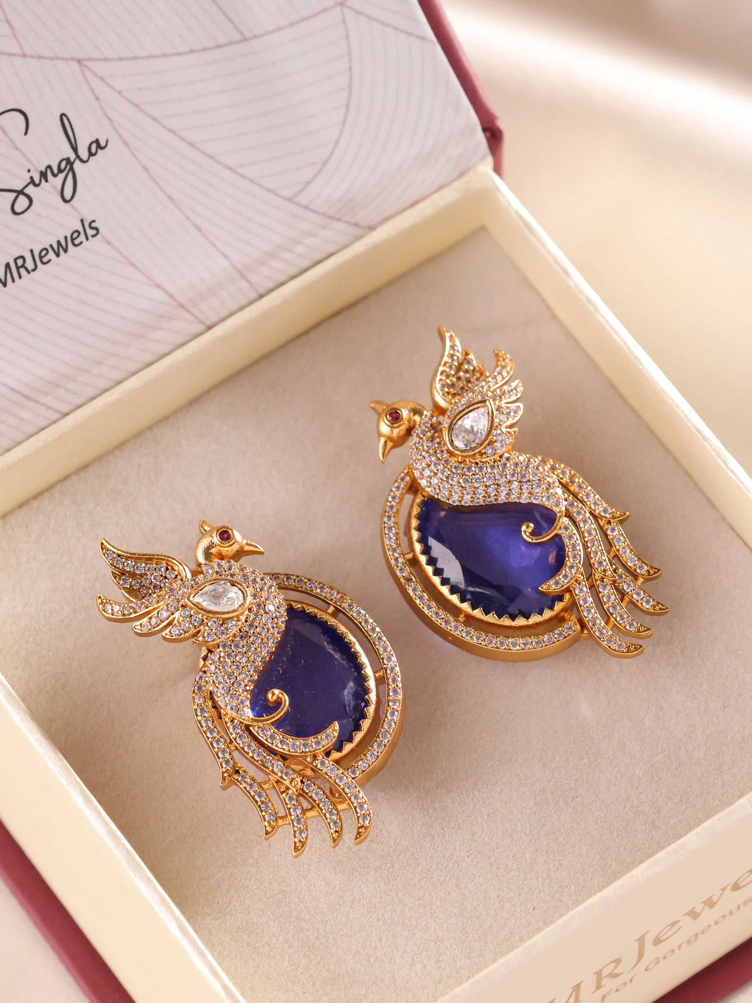 Mayura Gemstone Drop Earrings - Image 9