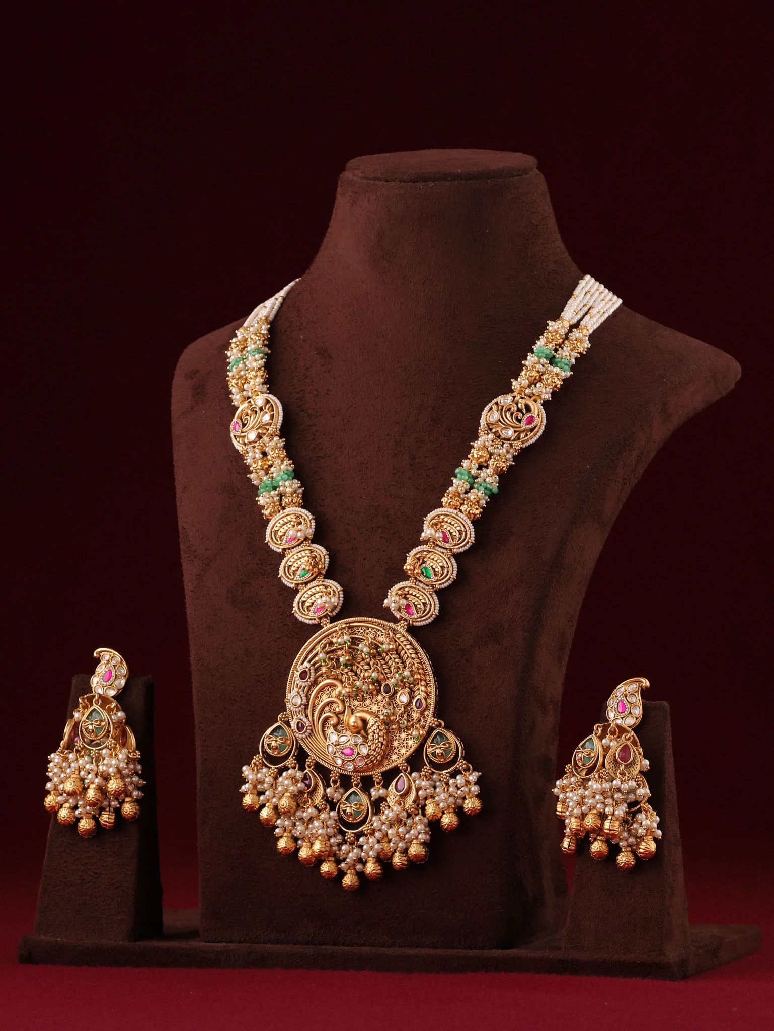 Mayura Rajwada Temple Haar Set