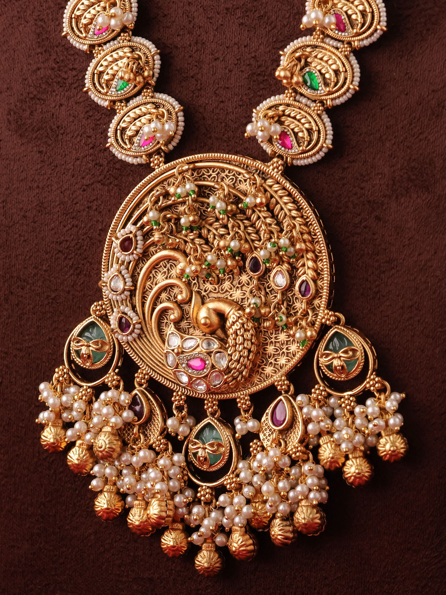 Mayura Rajwada Temple Haar Set - Image 2