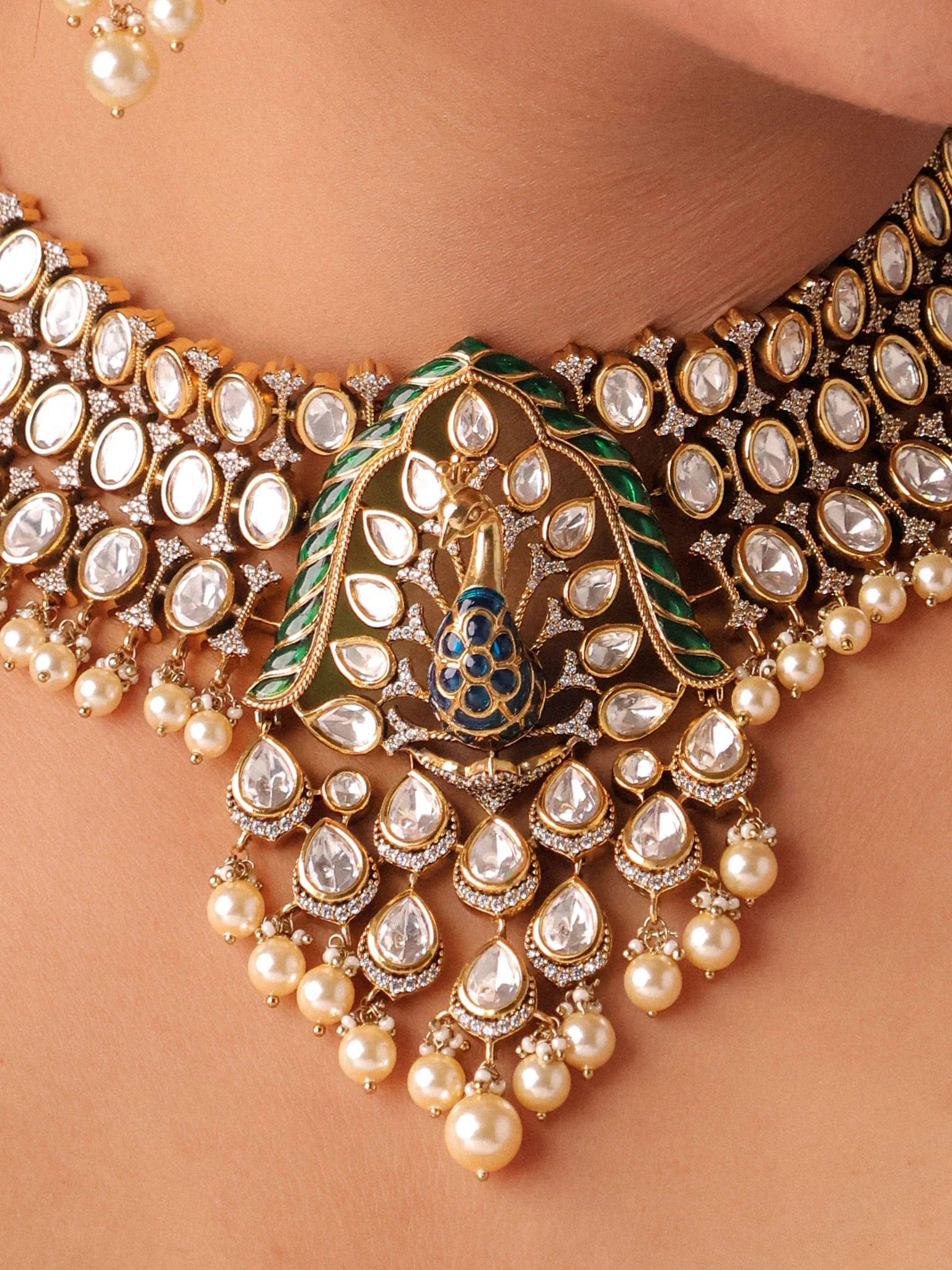 Mayura Riyasat Polki Statement Choker Set - Image 2