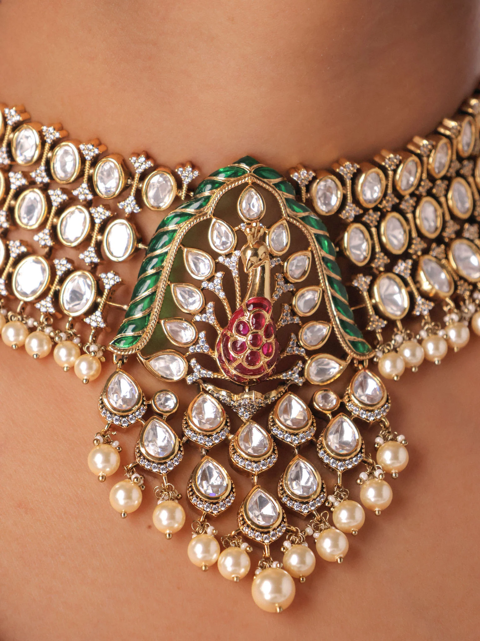 Mayura Riyasat Polki Statement Choker Set - Image 5