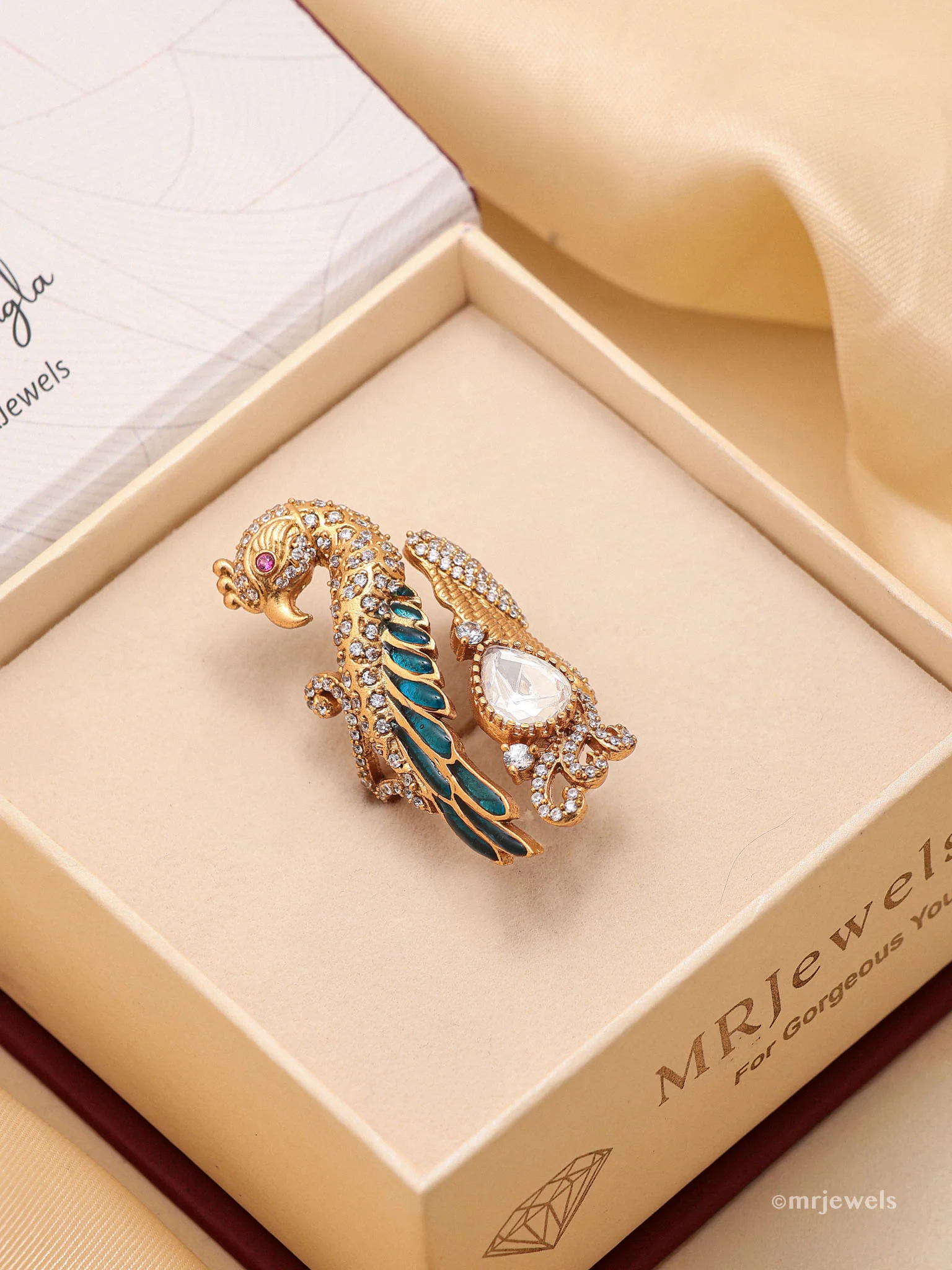 Mayura Royale Kundan Ring - Image 2