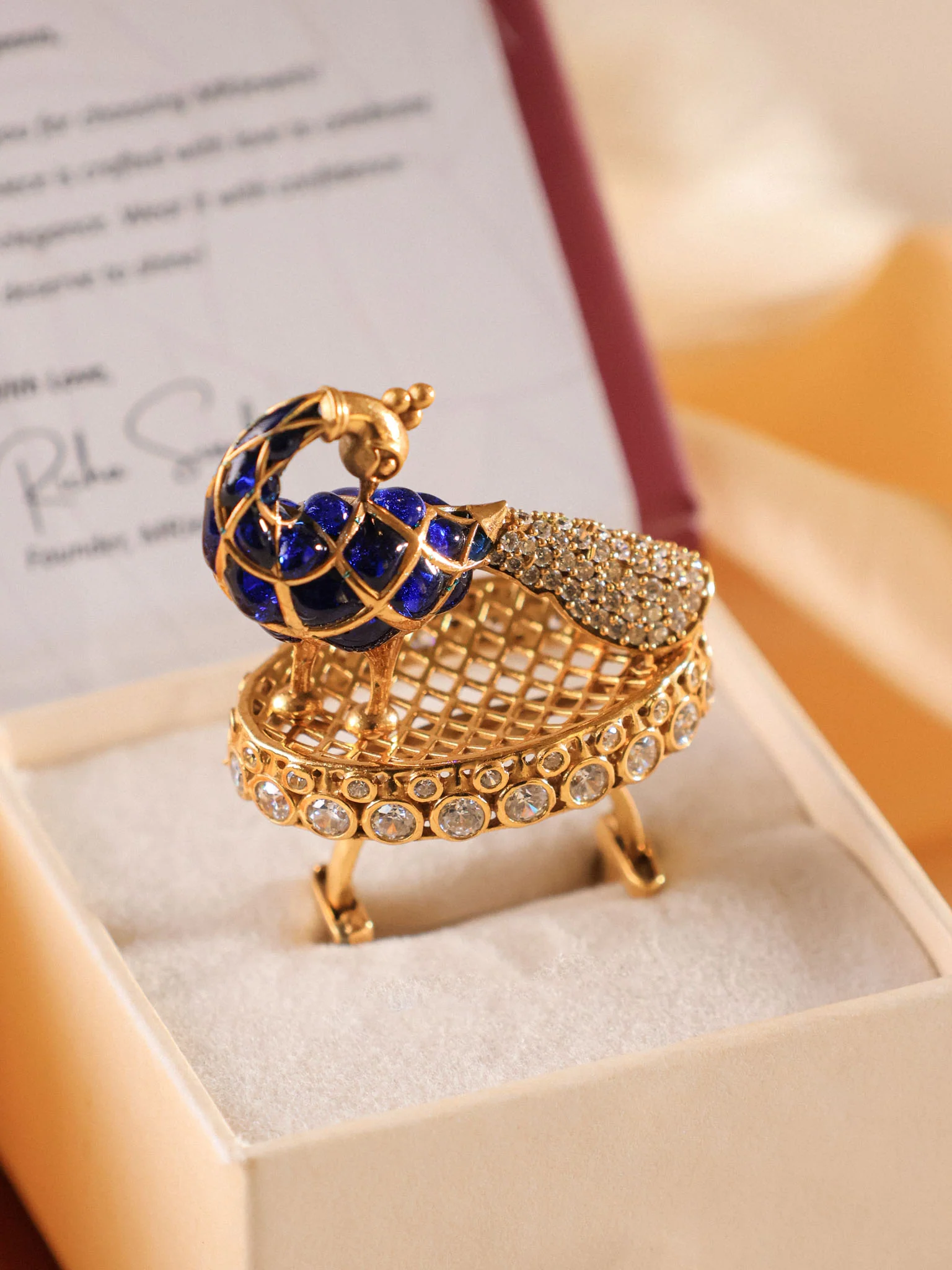 Mayurvika Navratna Kundan Cocktail Ring - Image 5