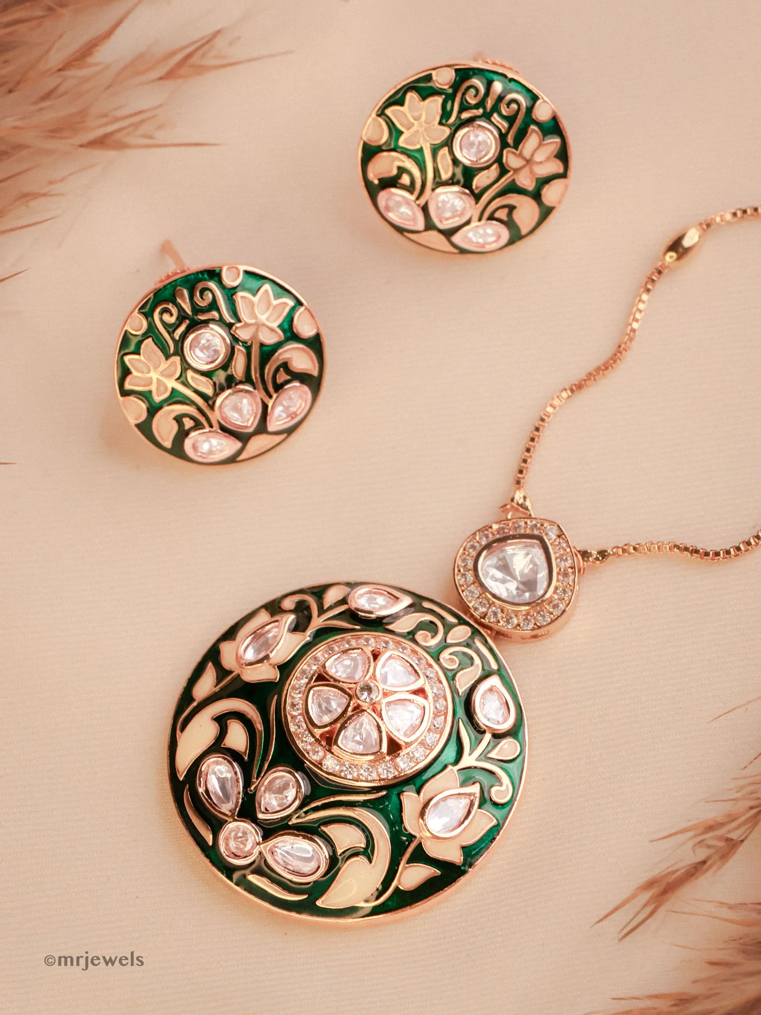 Meenakari Pendant Set - Image 2