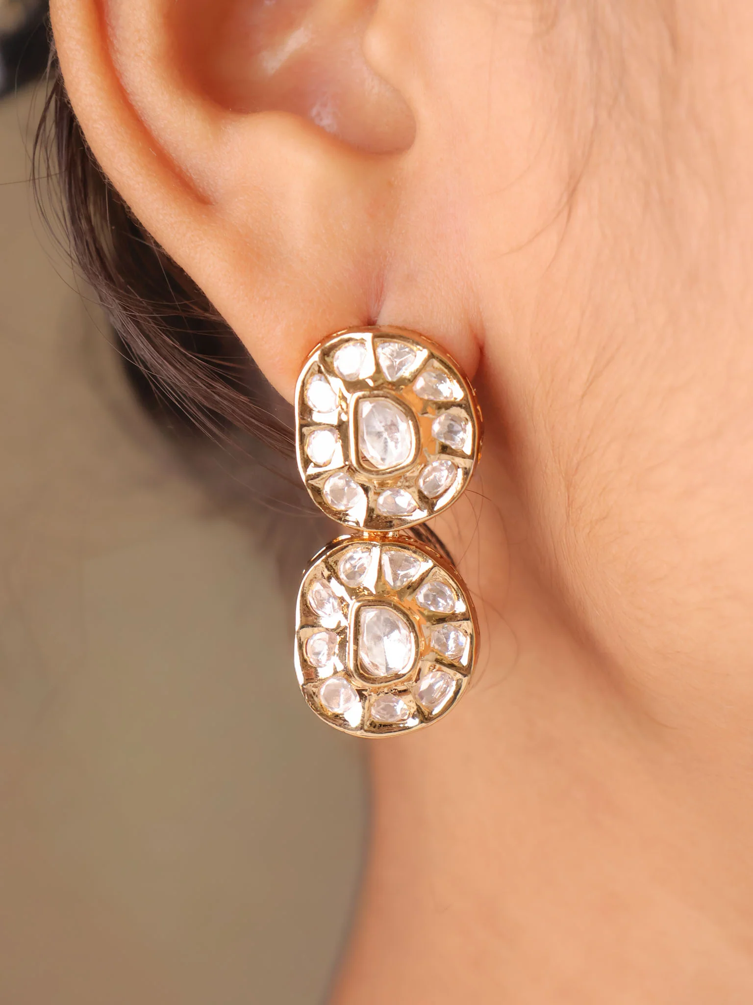 Meenakari Polki Necklace Set - Image 3