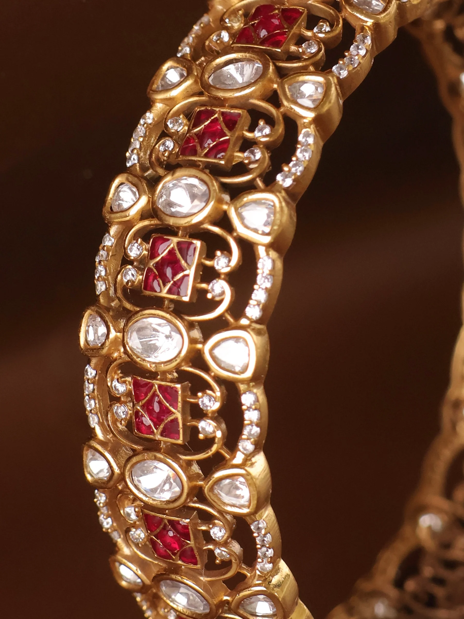 Meenakari Polki Royale Kada Openable - Image 2