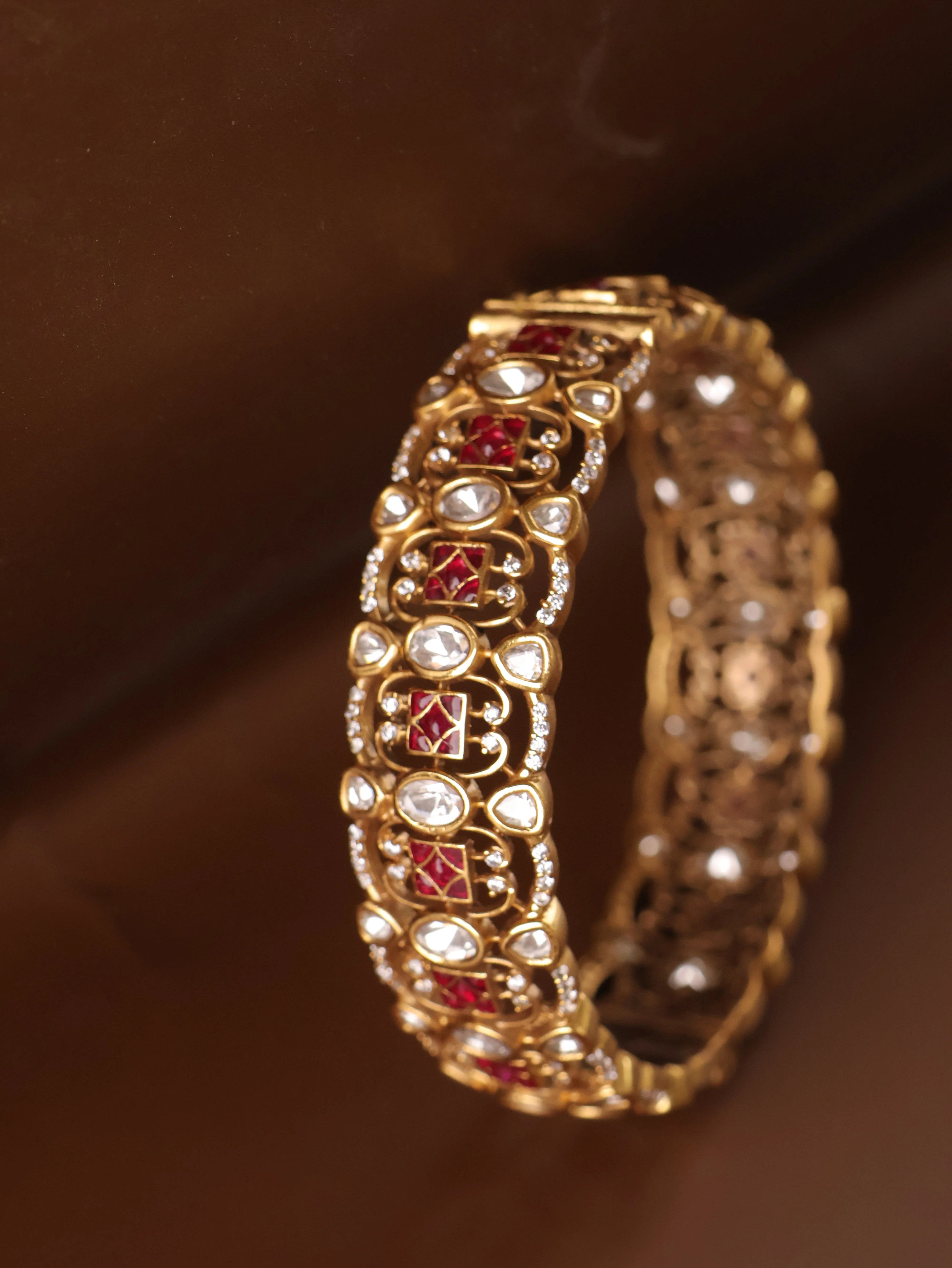 Meenakari Polki Royale Kada Openable - Image 3
