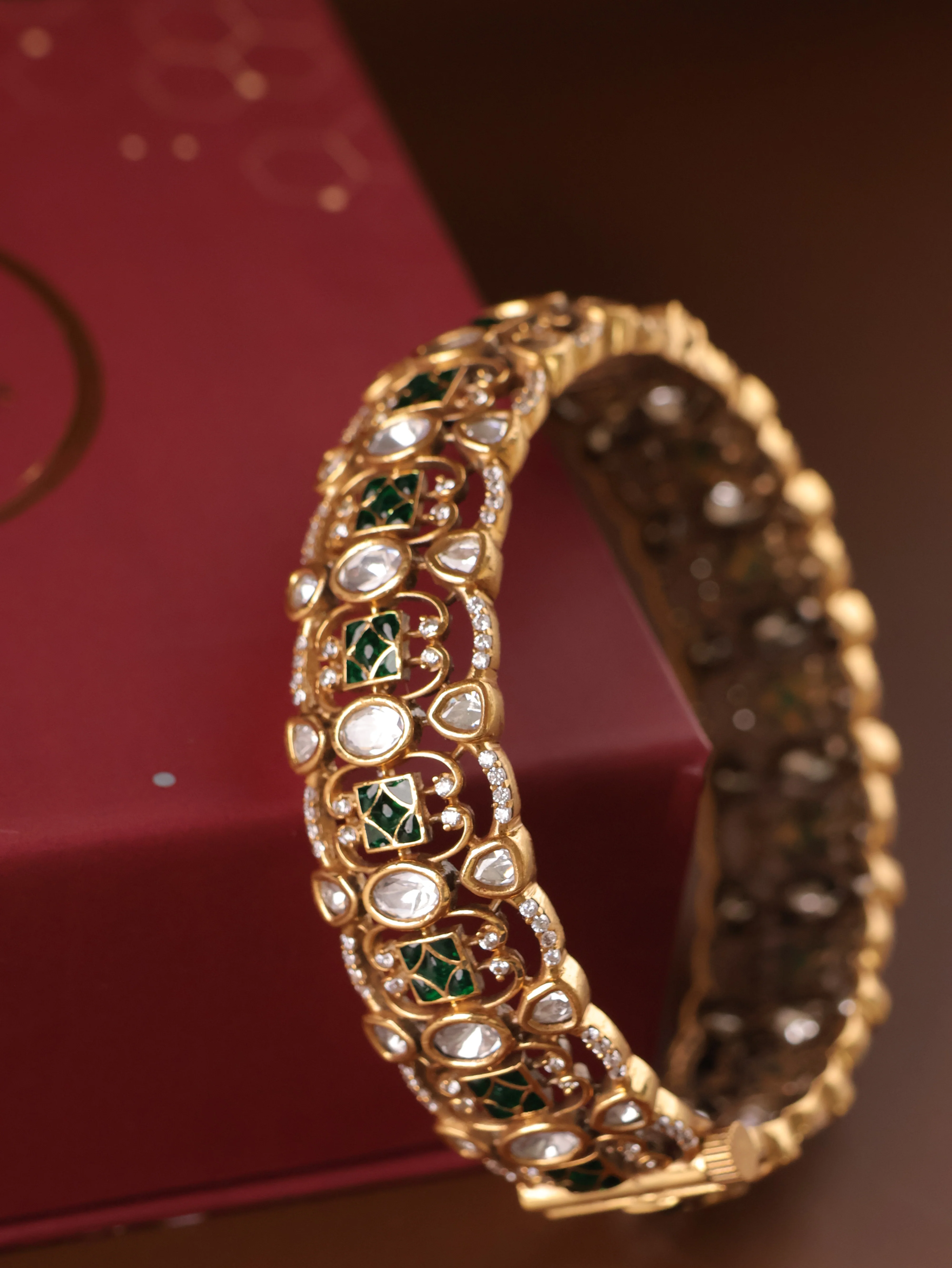 Meenakari Polki Royale Kada Openable - Image 4