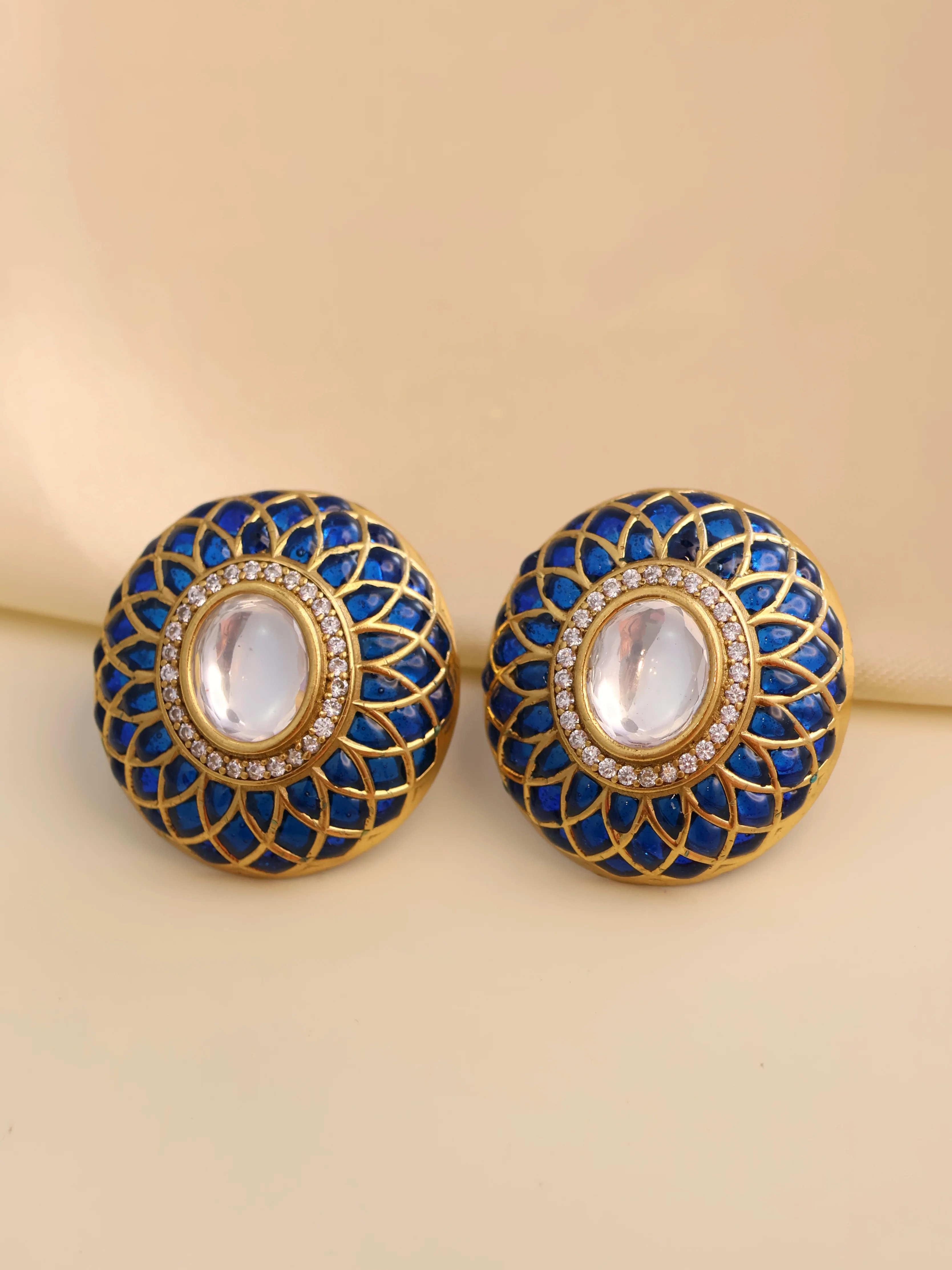 Meenakari Polki Studs - Image 2