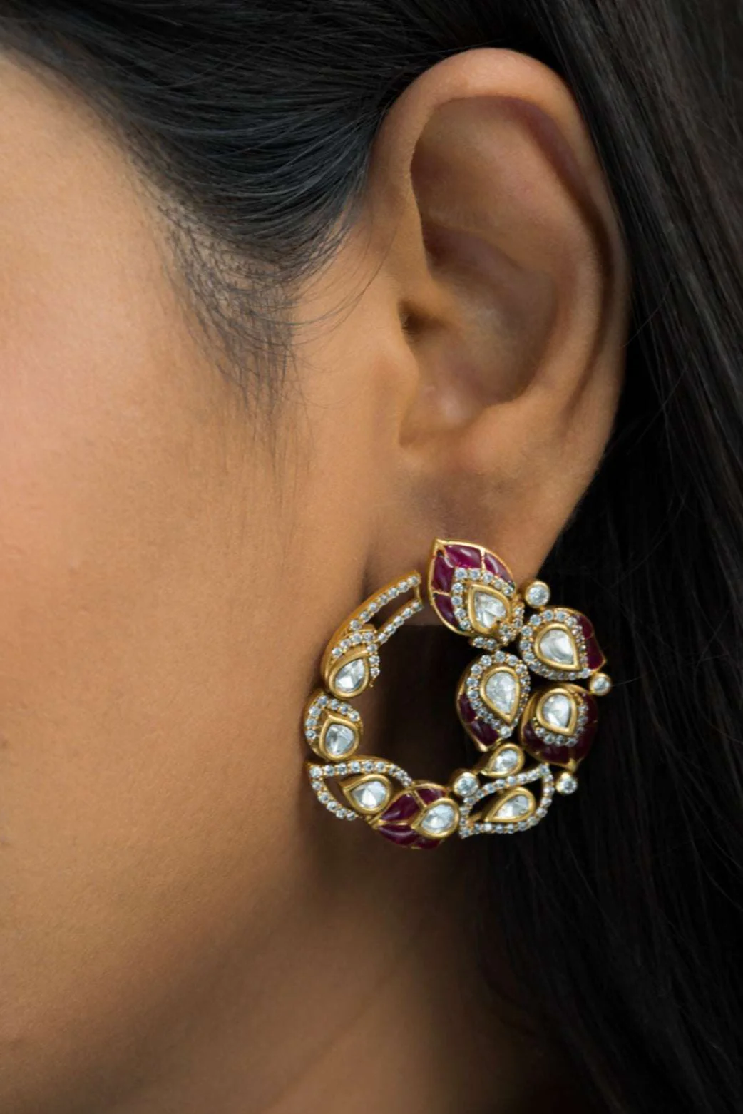 Meera Radiant Petal Hoops - Image 2