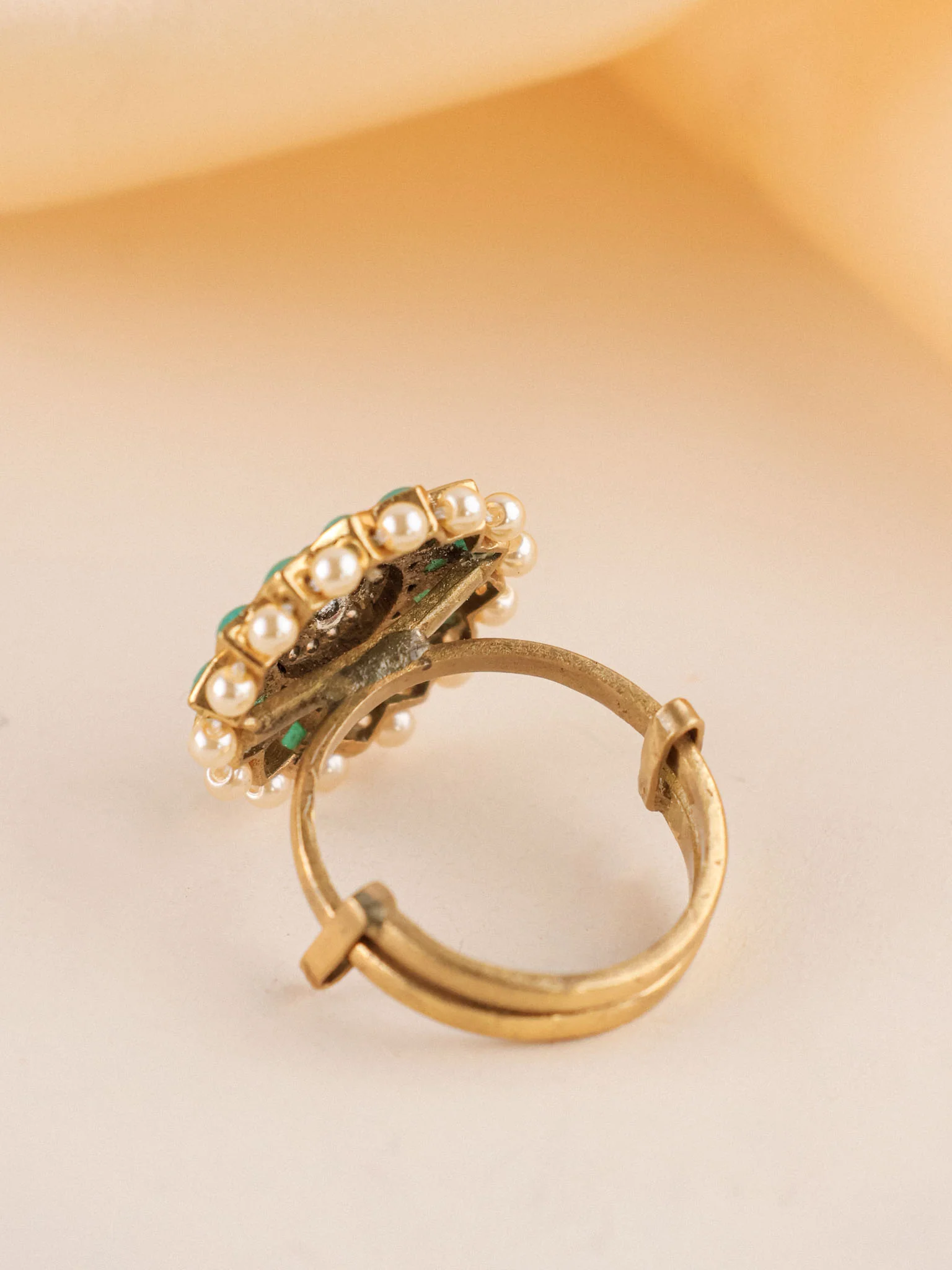 Meher Emerald Floral Ring - Image 3