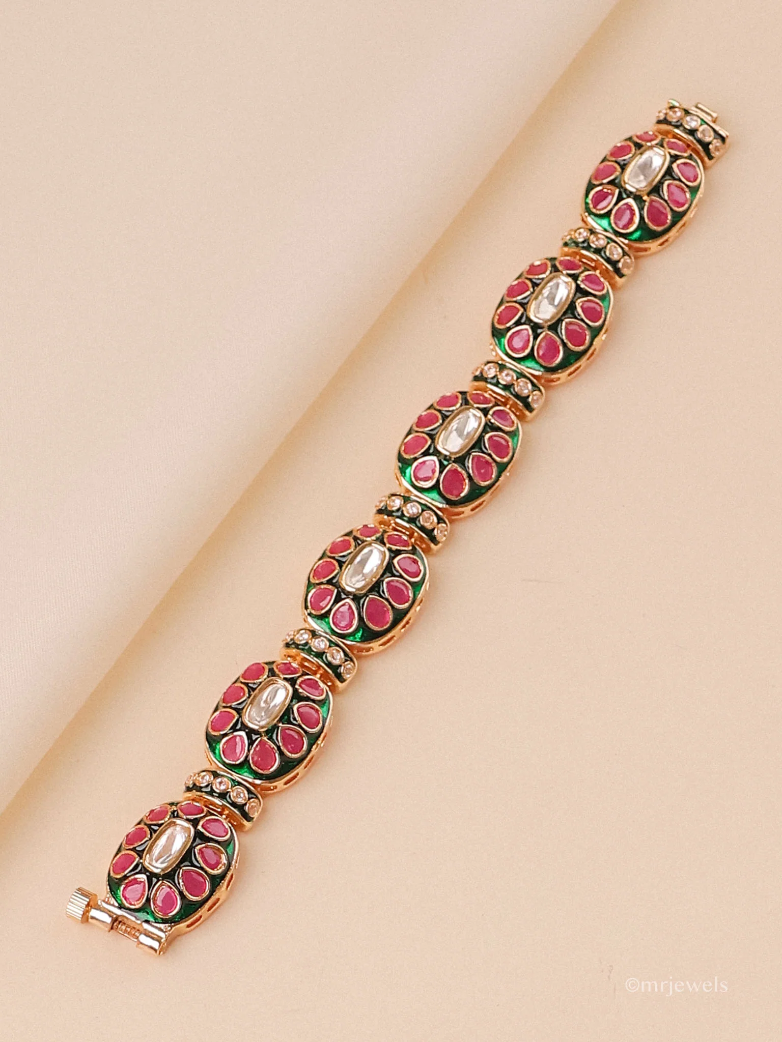 Mihira Polki Enamel Bracelet