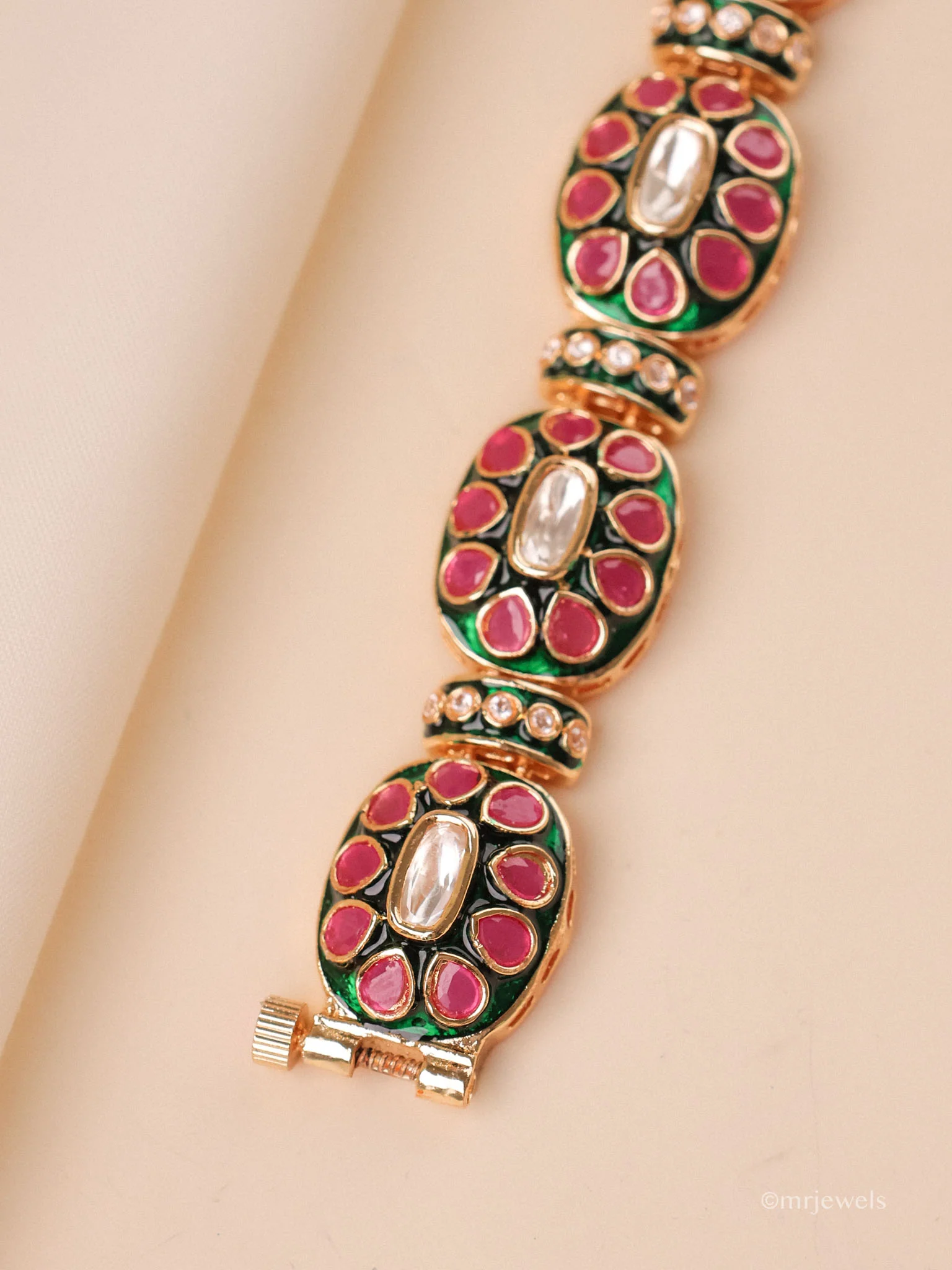Mihira Polki Enamel Bracelet - Image 3