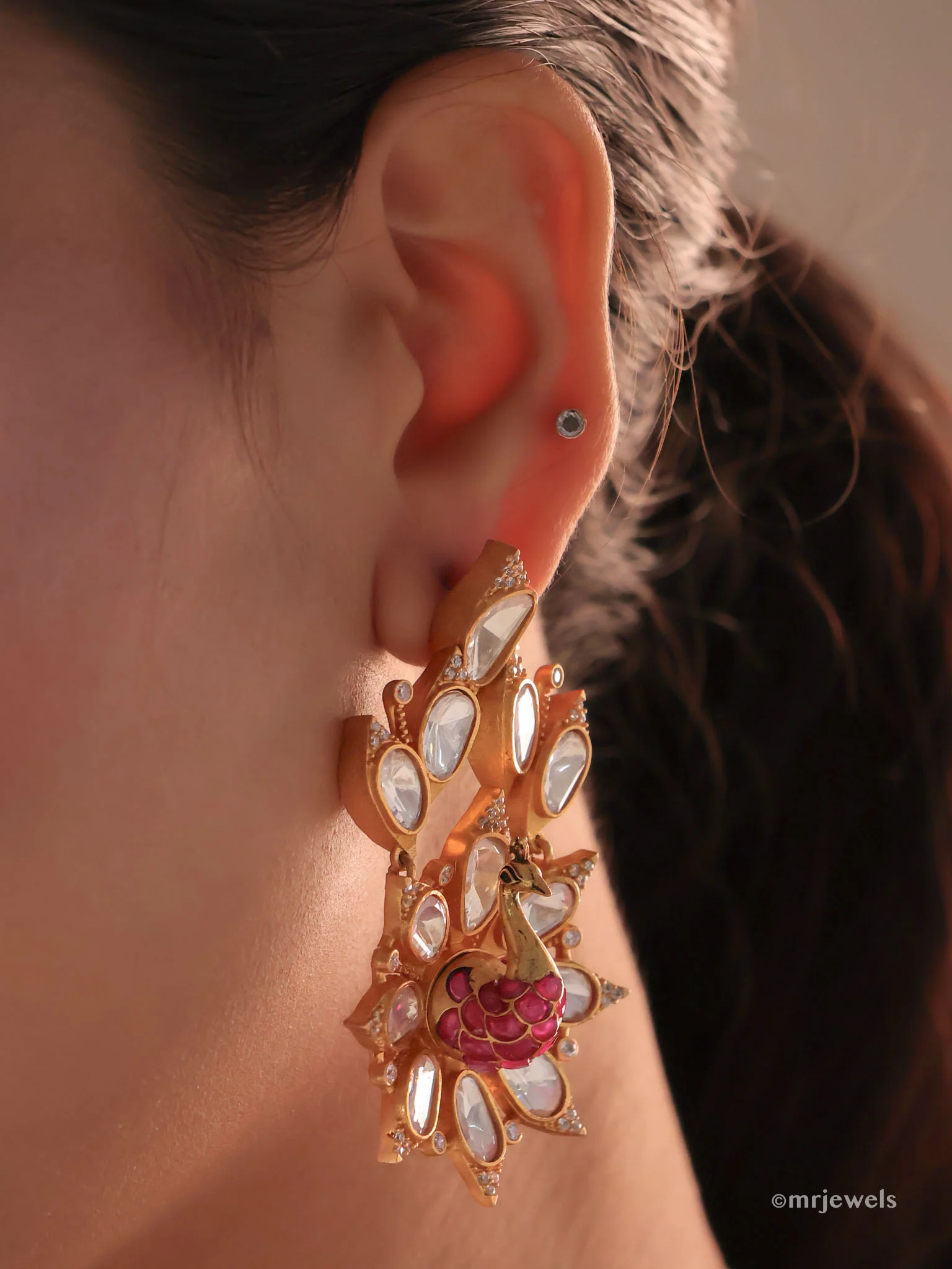 Moissanite Peacock Designer Set (Next-to-Real) - Image 4