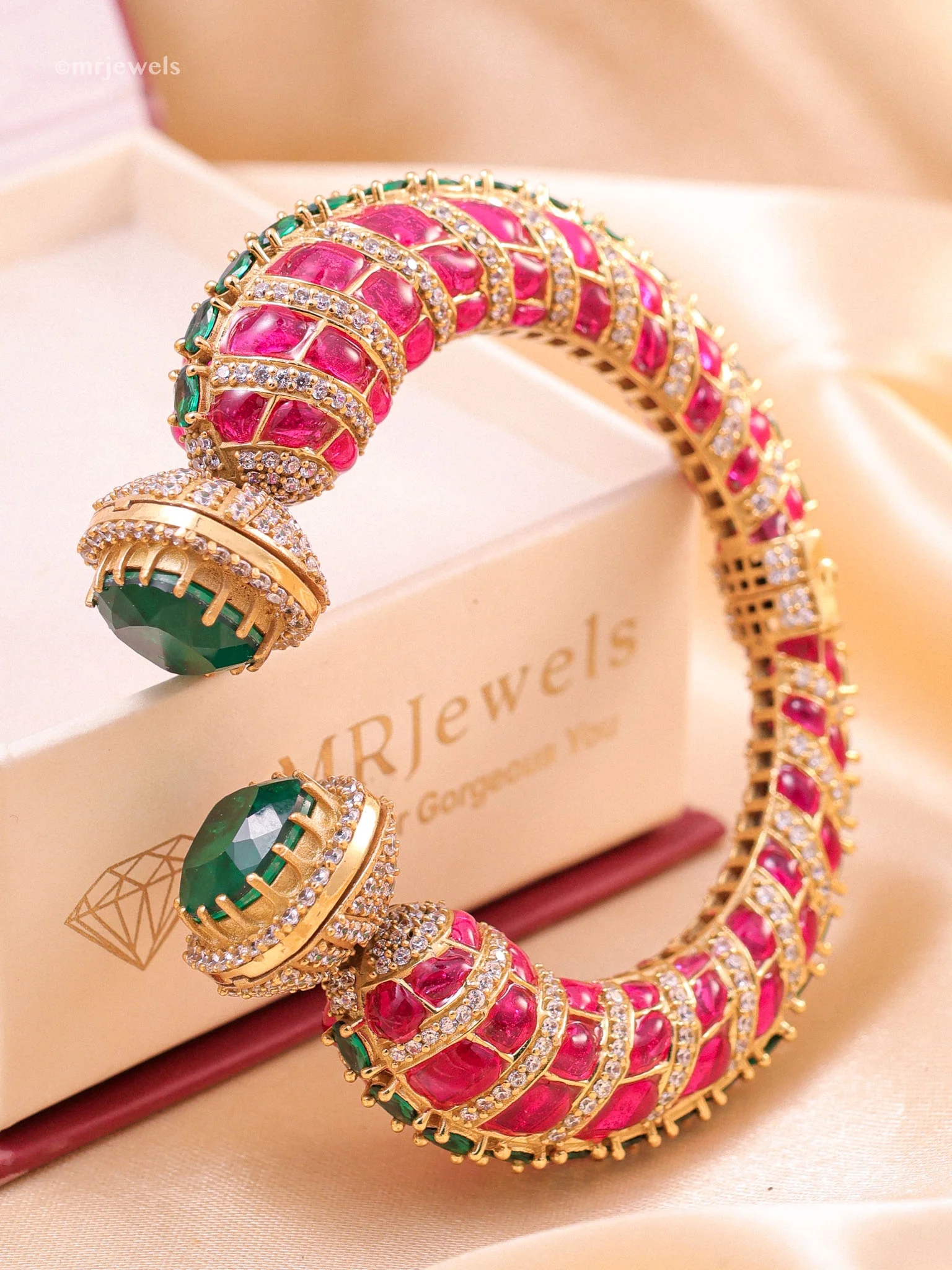 Moissanite Polki designer Bracelet | Kada