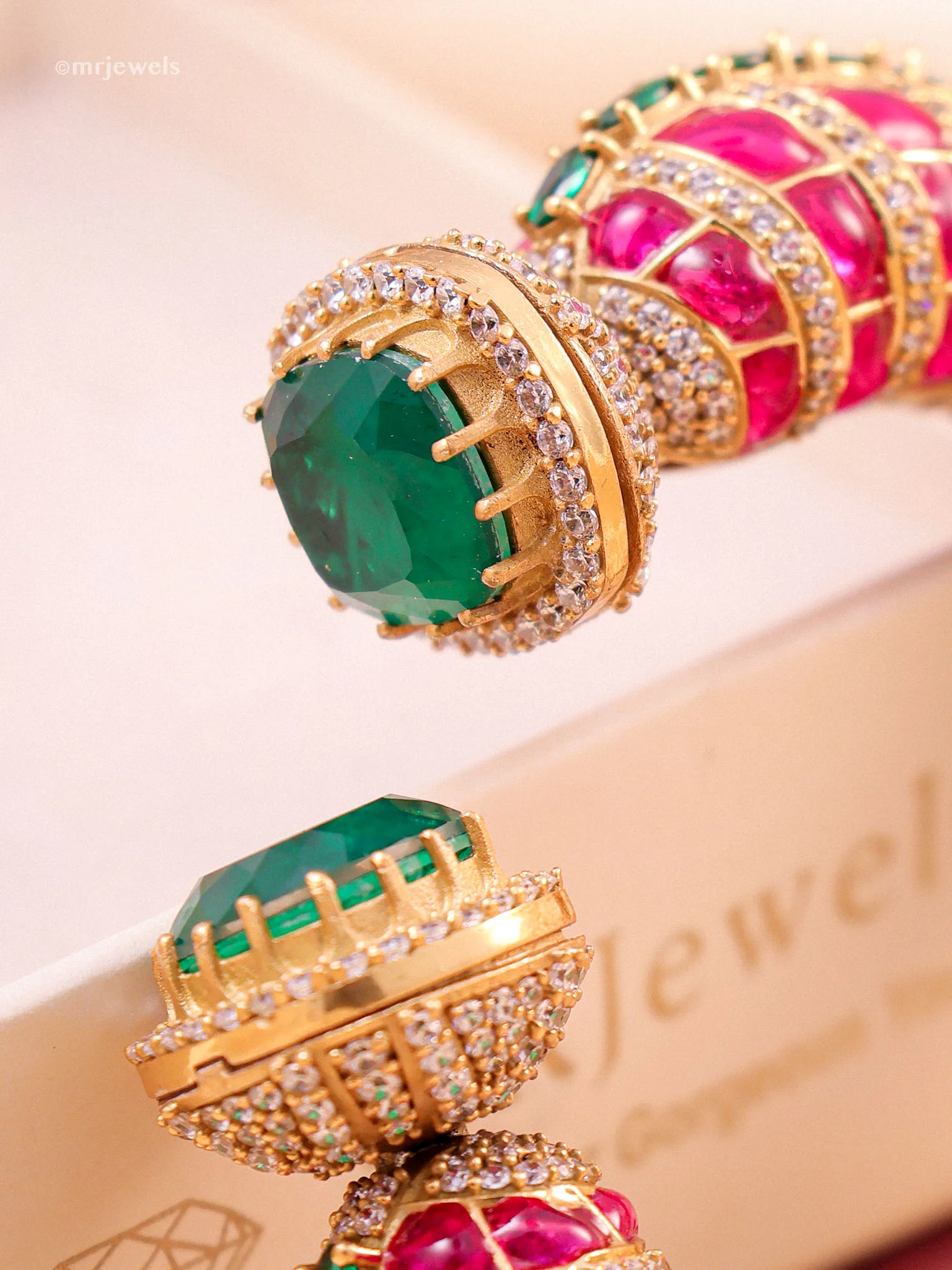 Moissanite Polki designer Bracelet | Kada - Image 2