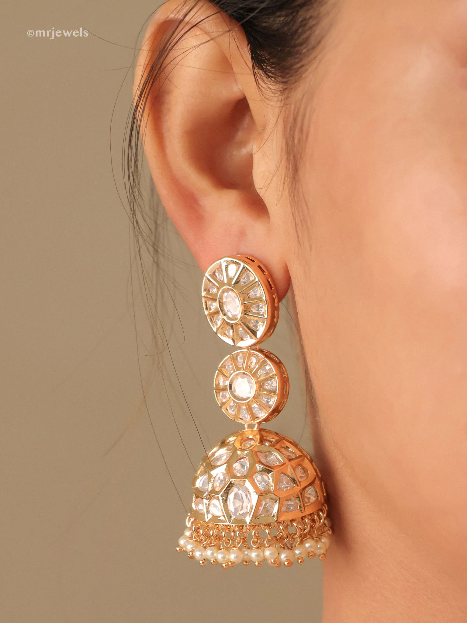 Moissanite Statement Jhumka - Image 2
