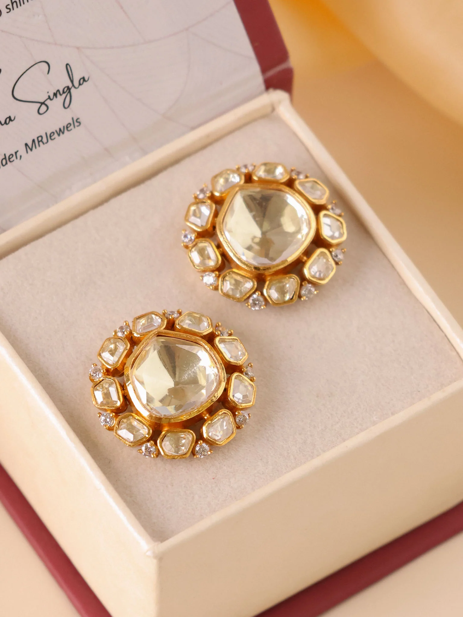 Moissanite Stud Earrings with Screw back