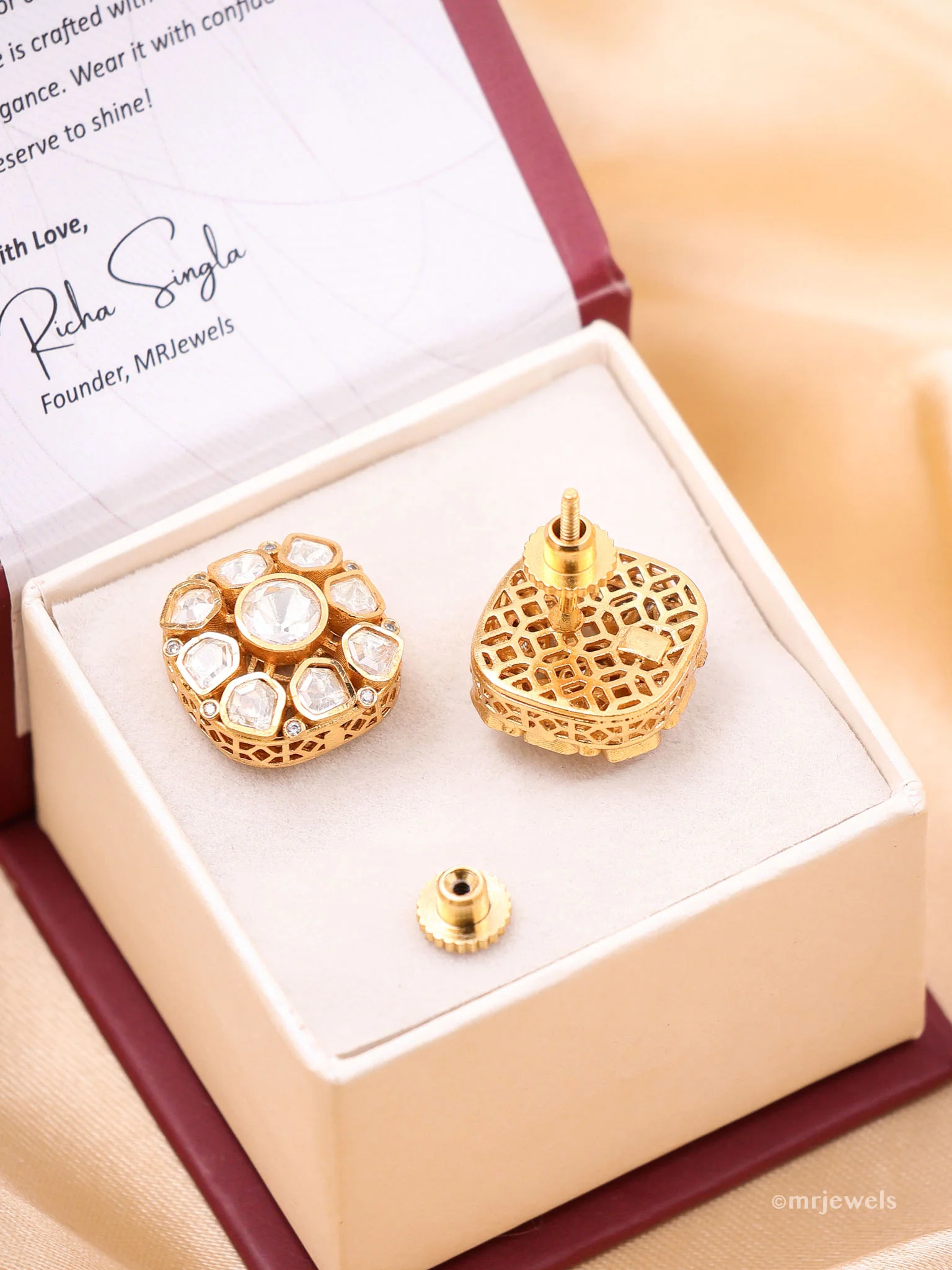 Moissanite Studs Screwback - Image 2