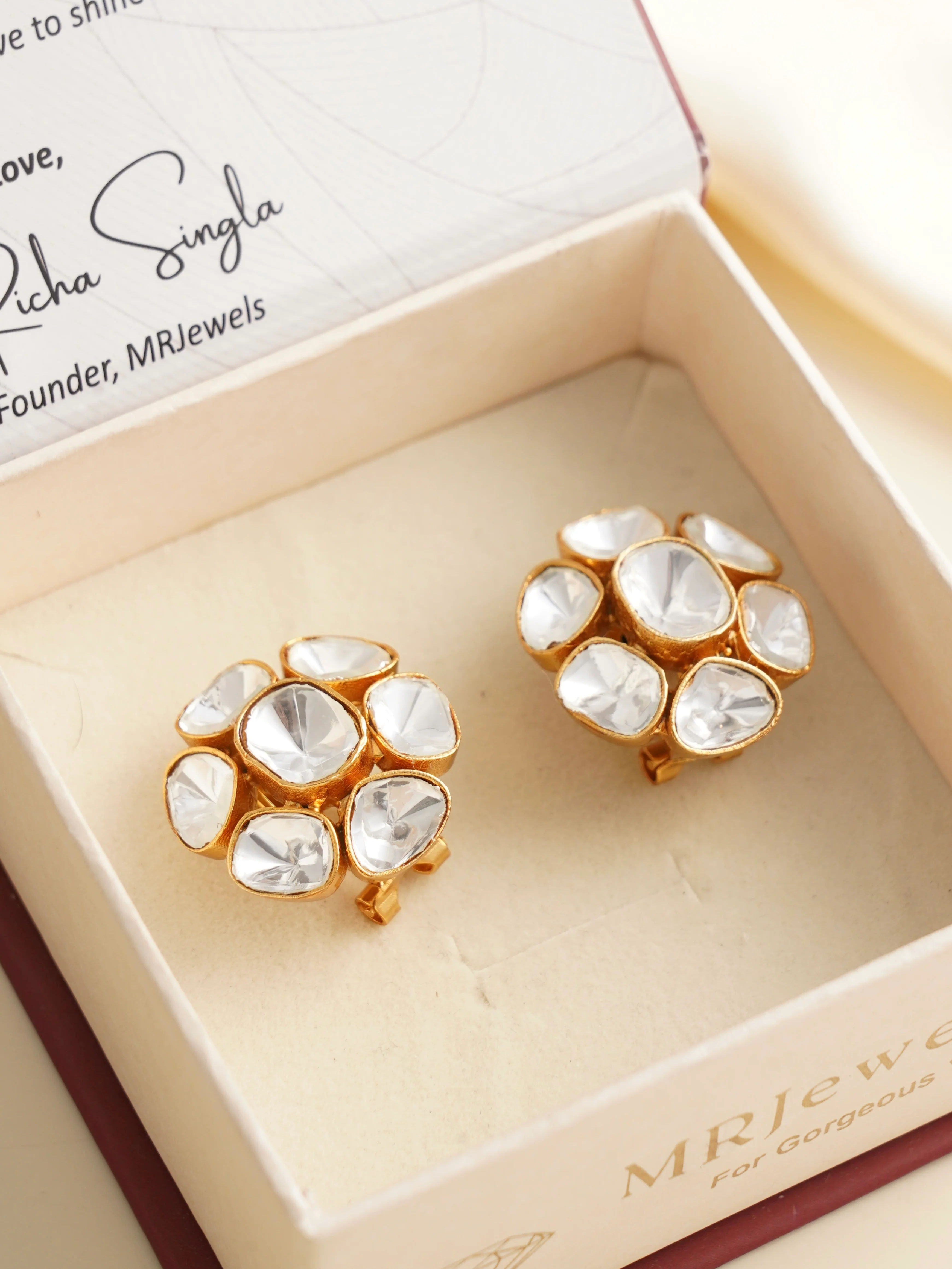 Uncut Polki Studs - Image 3