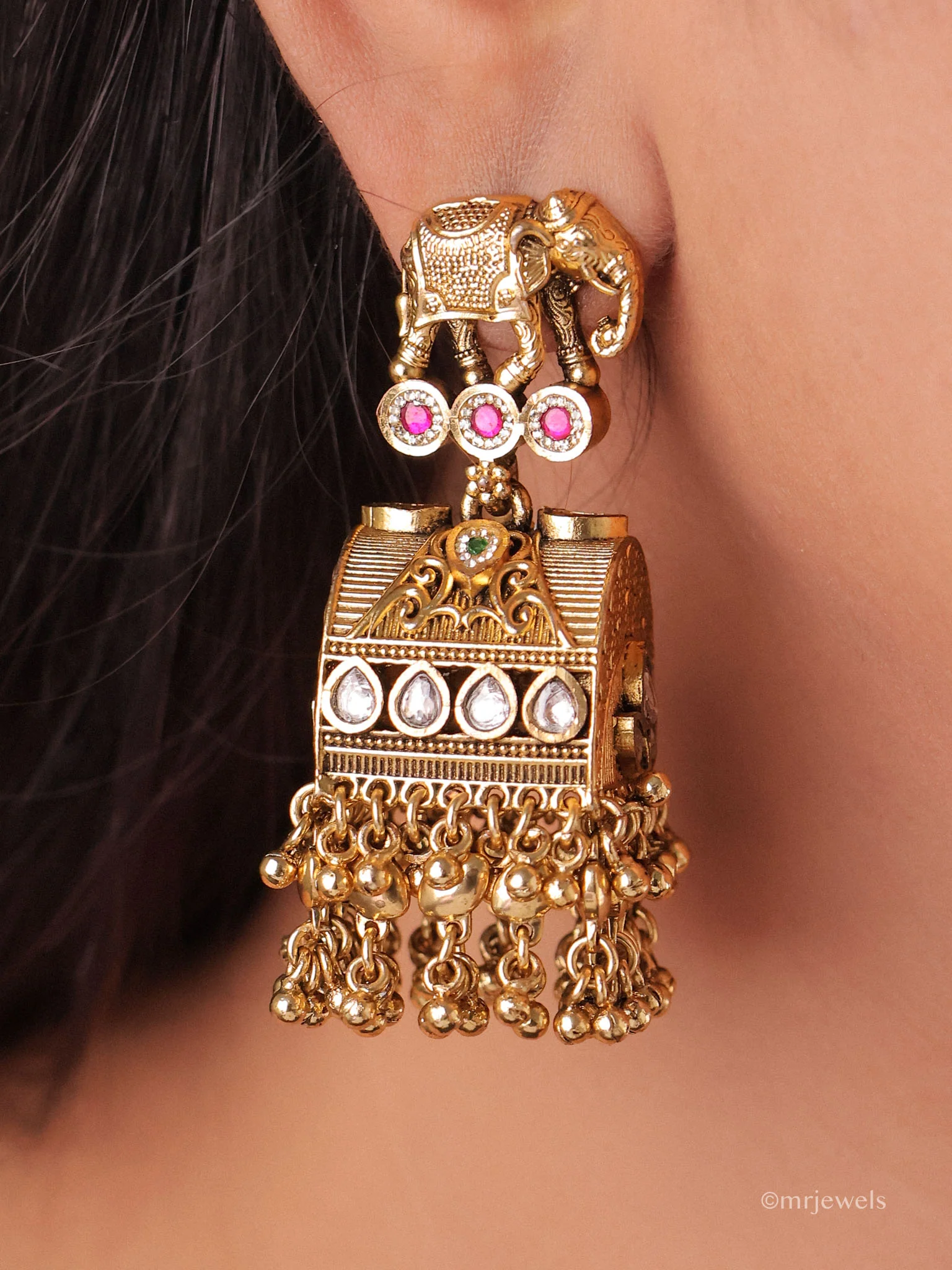 Mrinalika Heritage Jhumka Earrings
