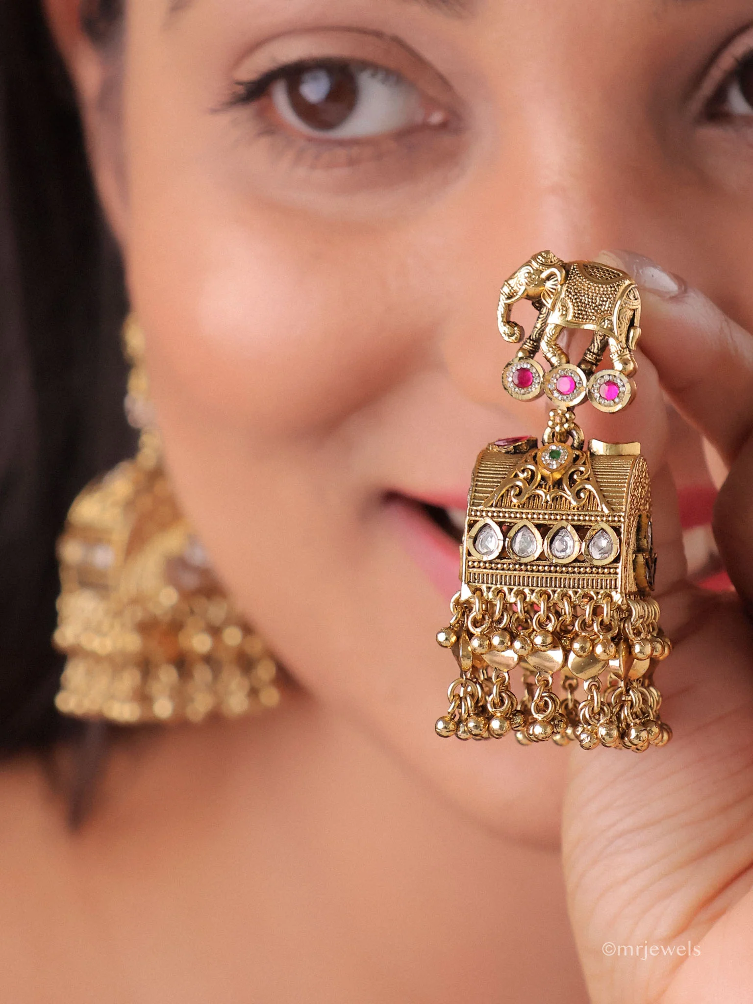 Mrinalika Heritage Jhumka Earrings - Image 2
