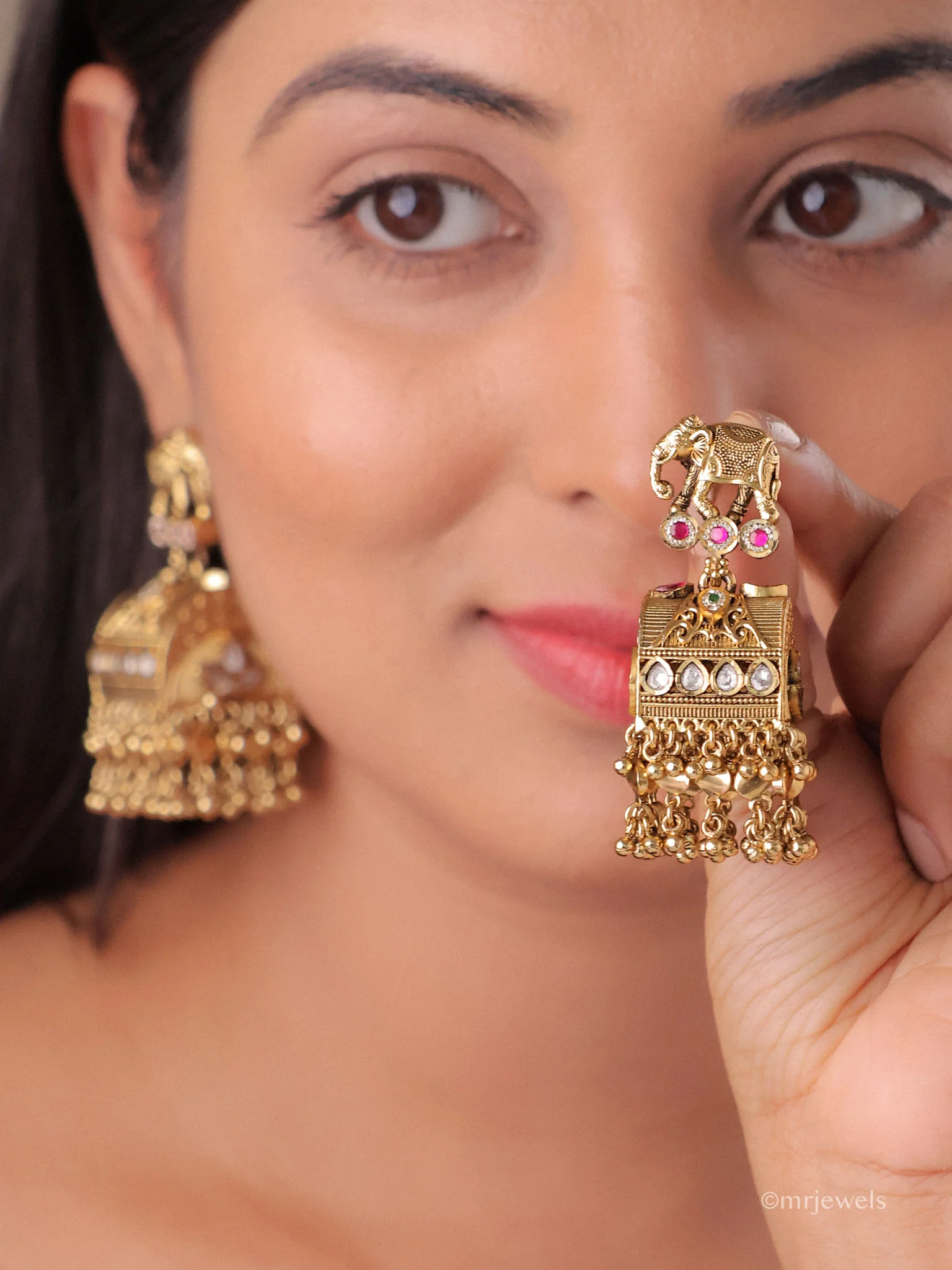 Mrinalika Heritage Jhumka Earrings - Image 3