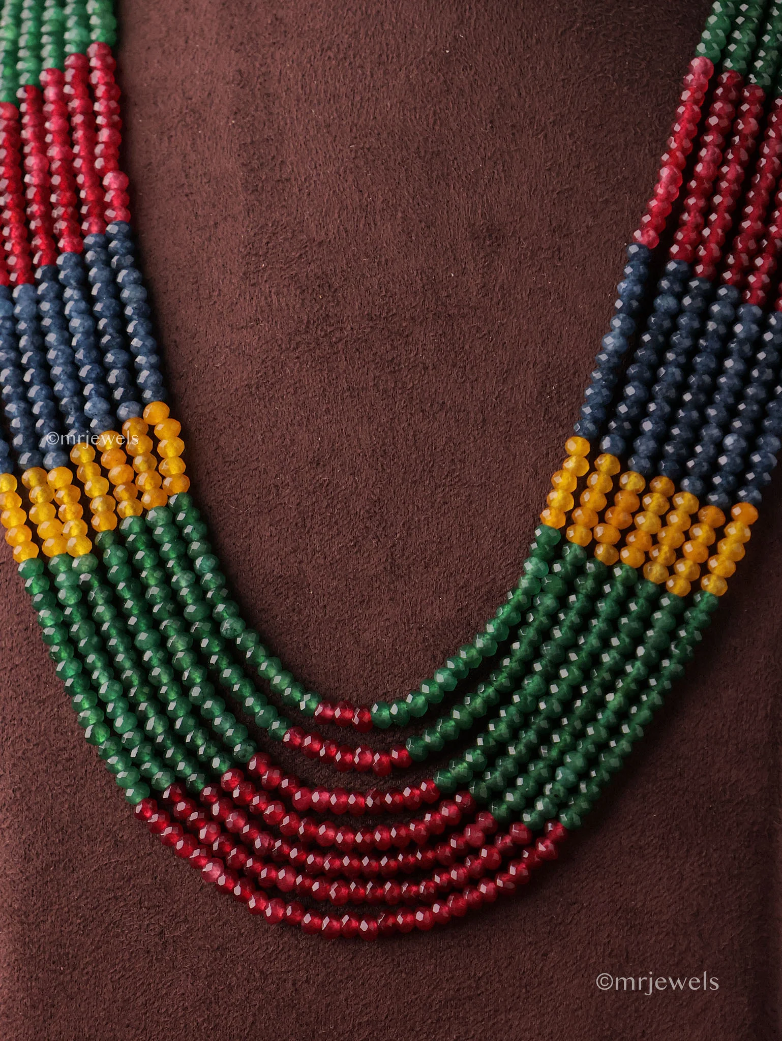 Multicolor Layered Collar Necklace - Image 2