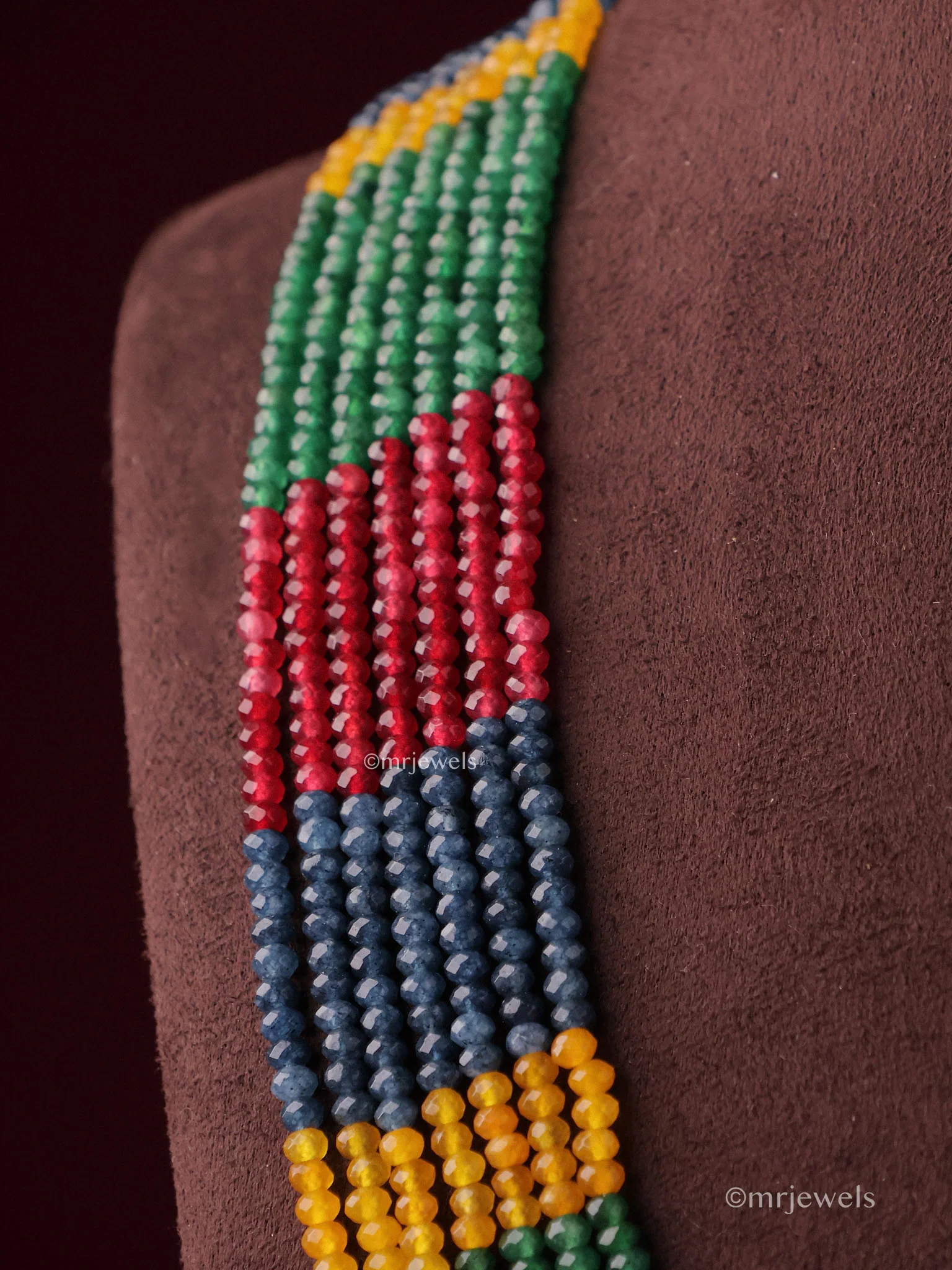 Multicolor Layered Collar Necklace - Image 3