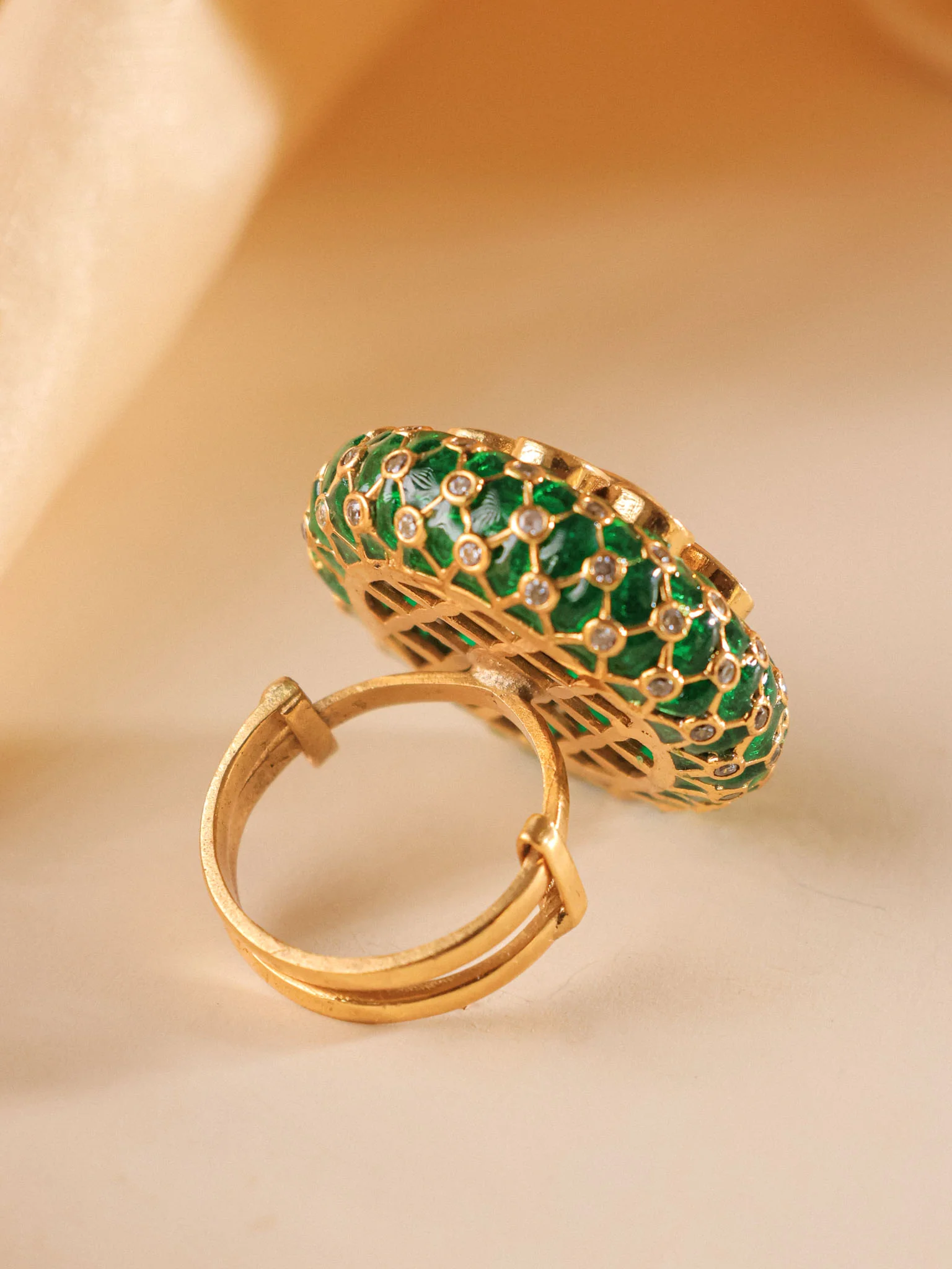 Navraina Heirloom Polki Cocktail Ring - Image 5