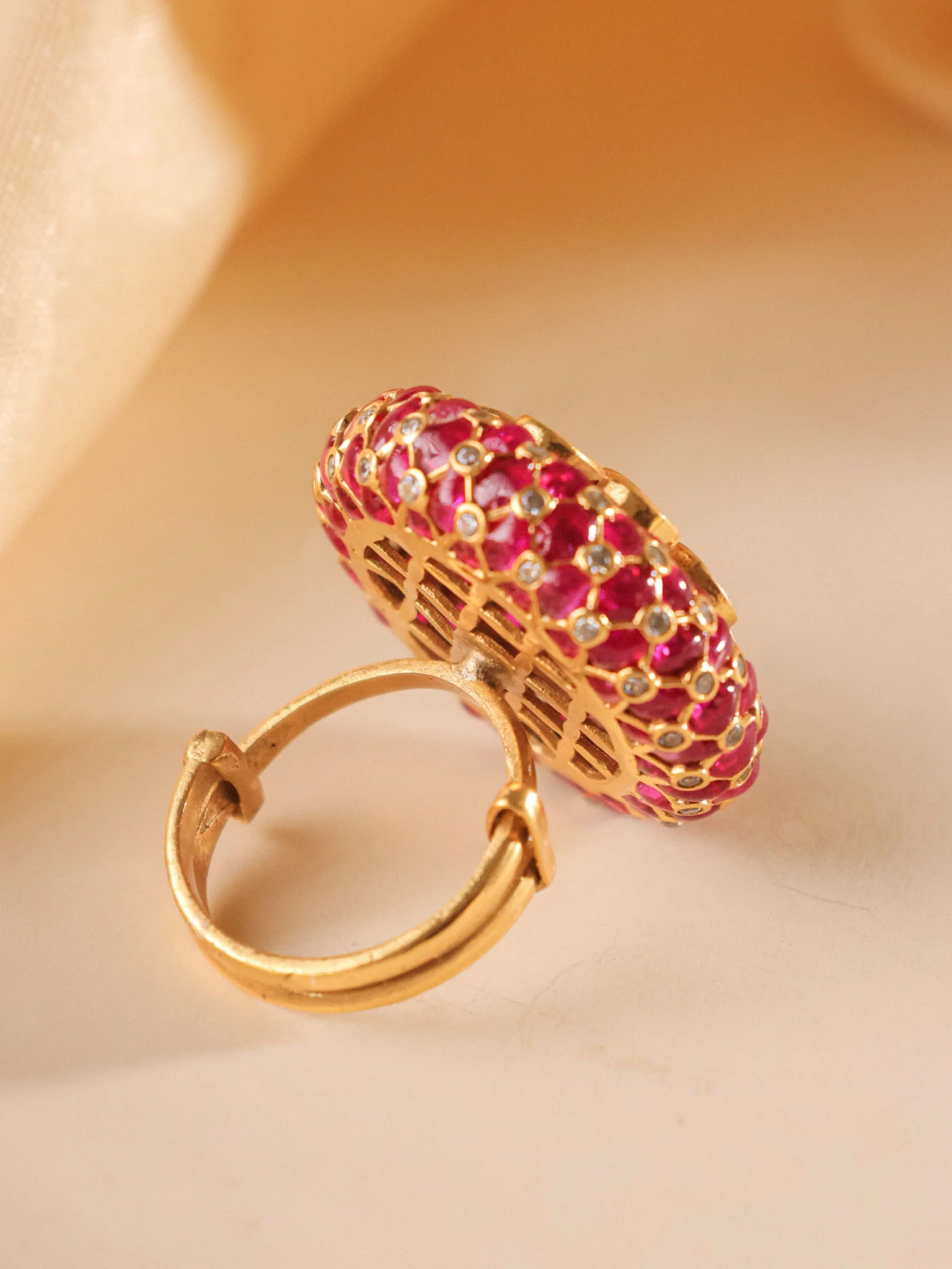 Navraina Heirloom Polki Cocktail Ring - Image 7
