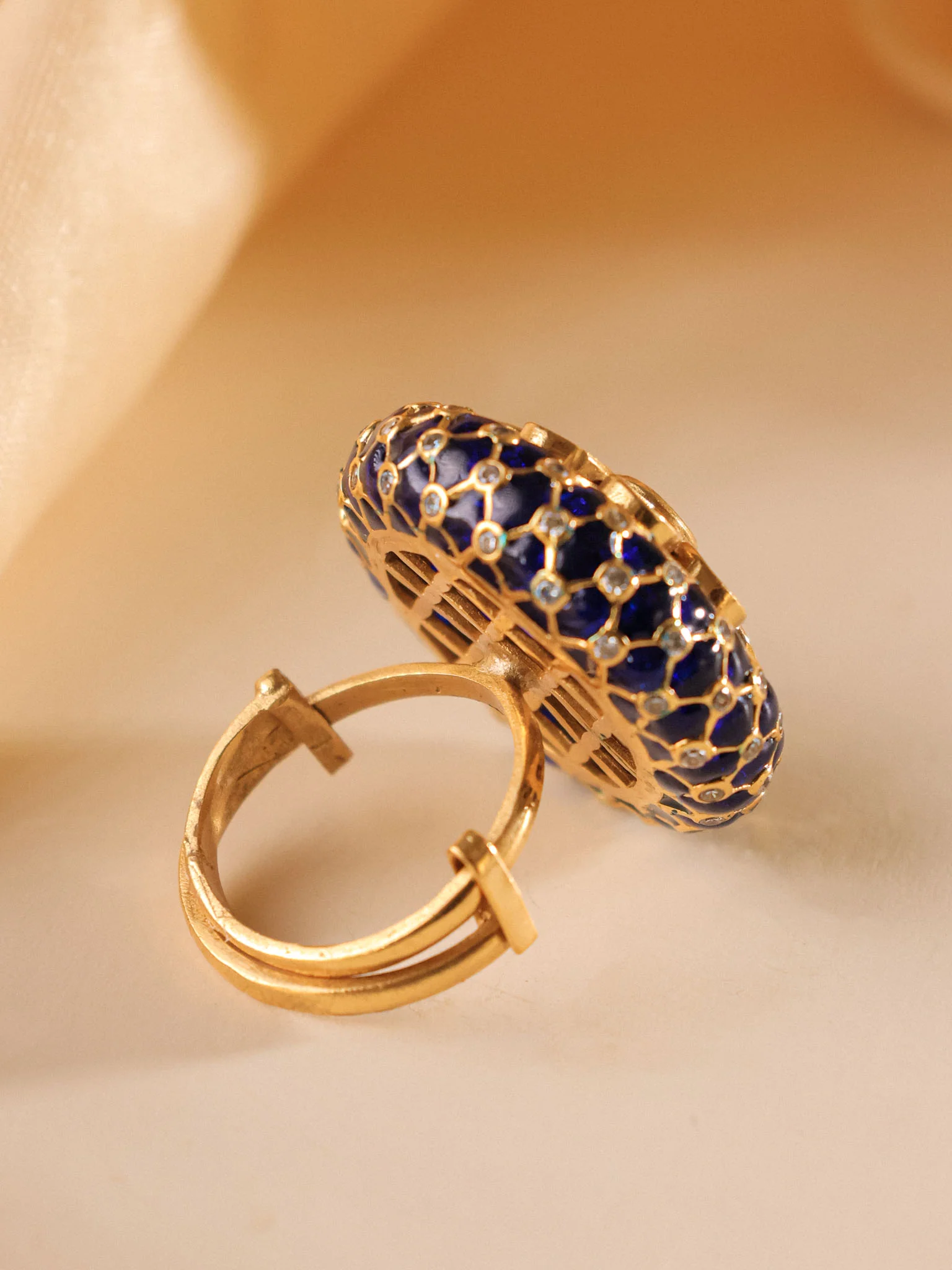 Navraina Heirloom Polki Cocktail Ring - Image 9