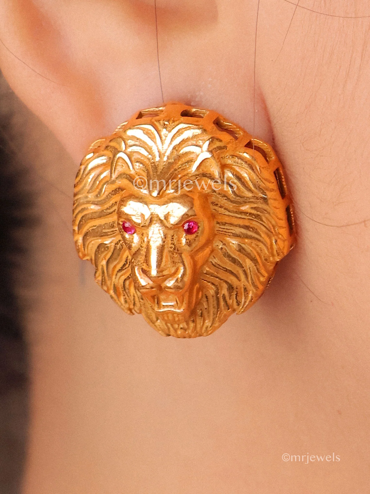 Navratan Lion Choker Necklace - Image 3