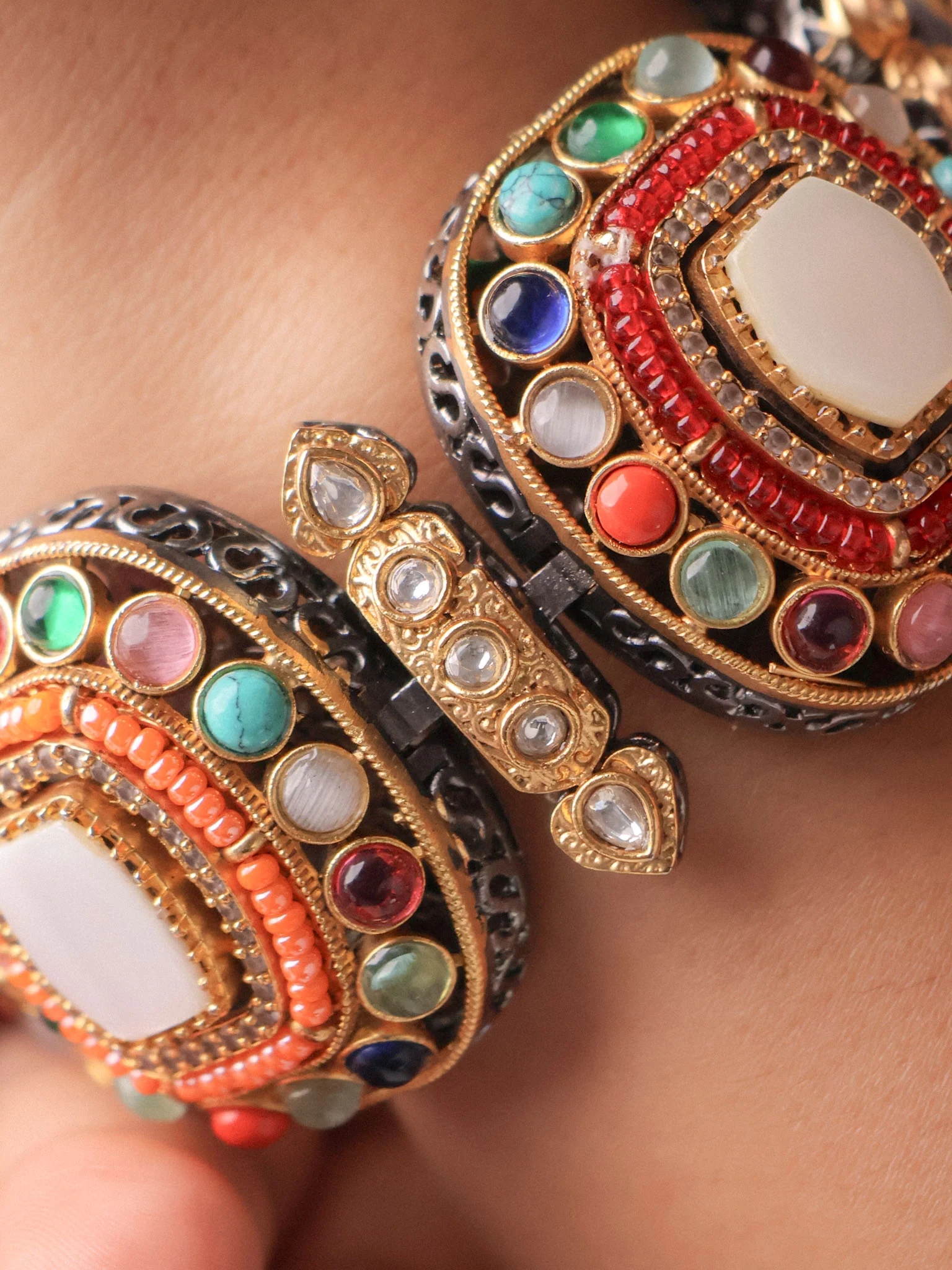 Navratna Noor Statement Bracelet - Image 2