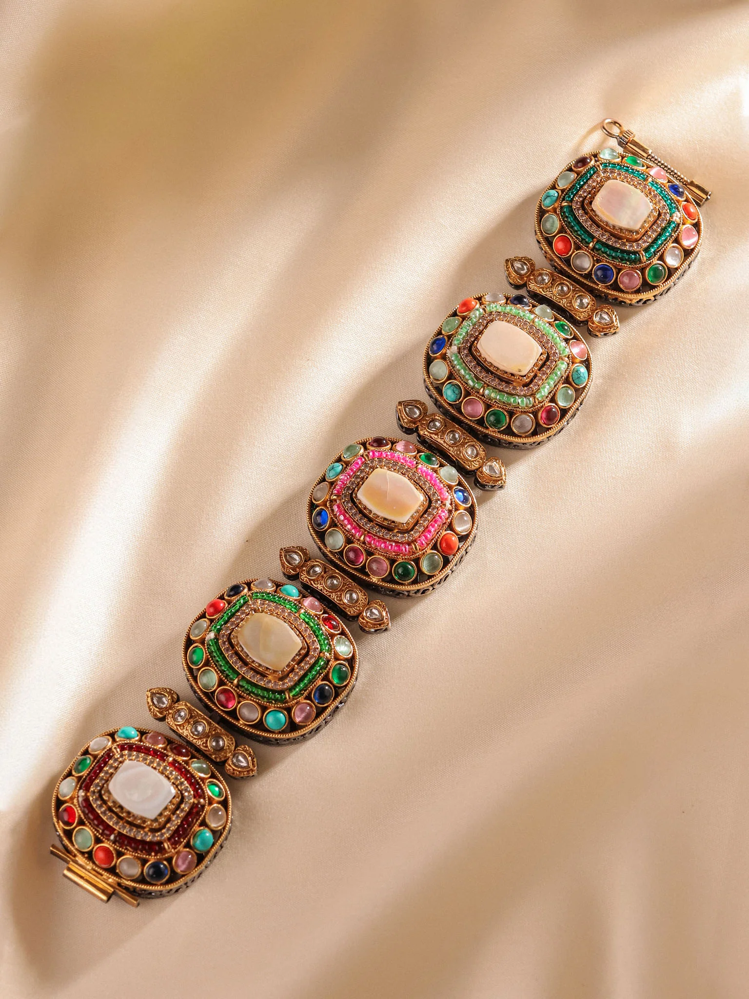 Navratna Noor Statement Bracelet - Image 5