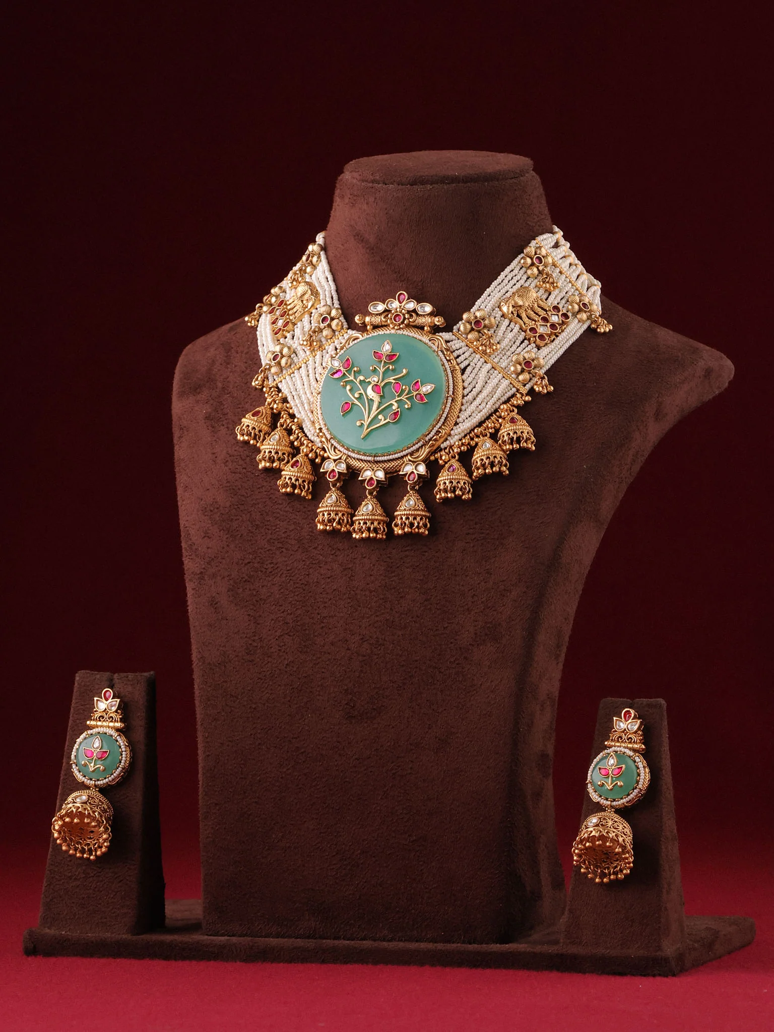 Nayantara Jhumki Choker Set