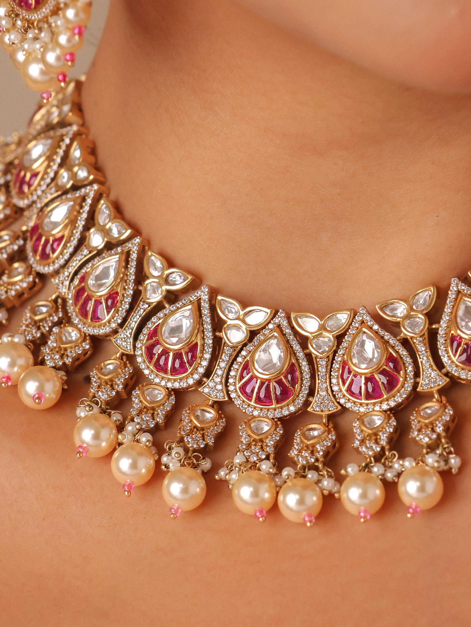 Noor Choker Set with Earrings & Maangtika - Image 2