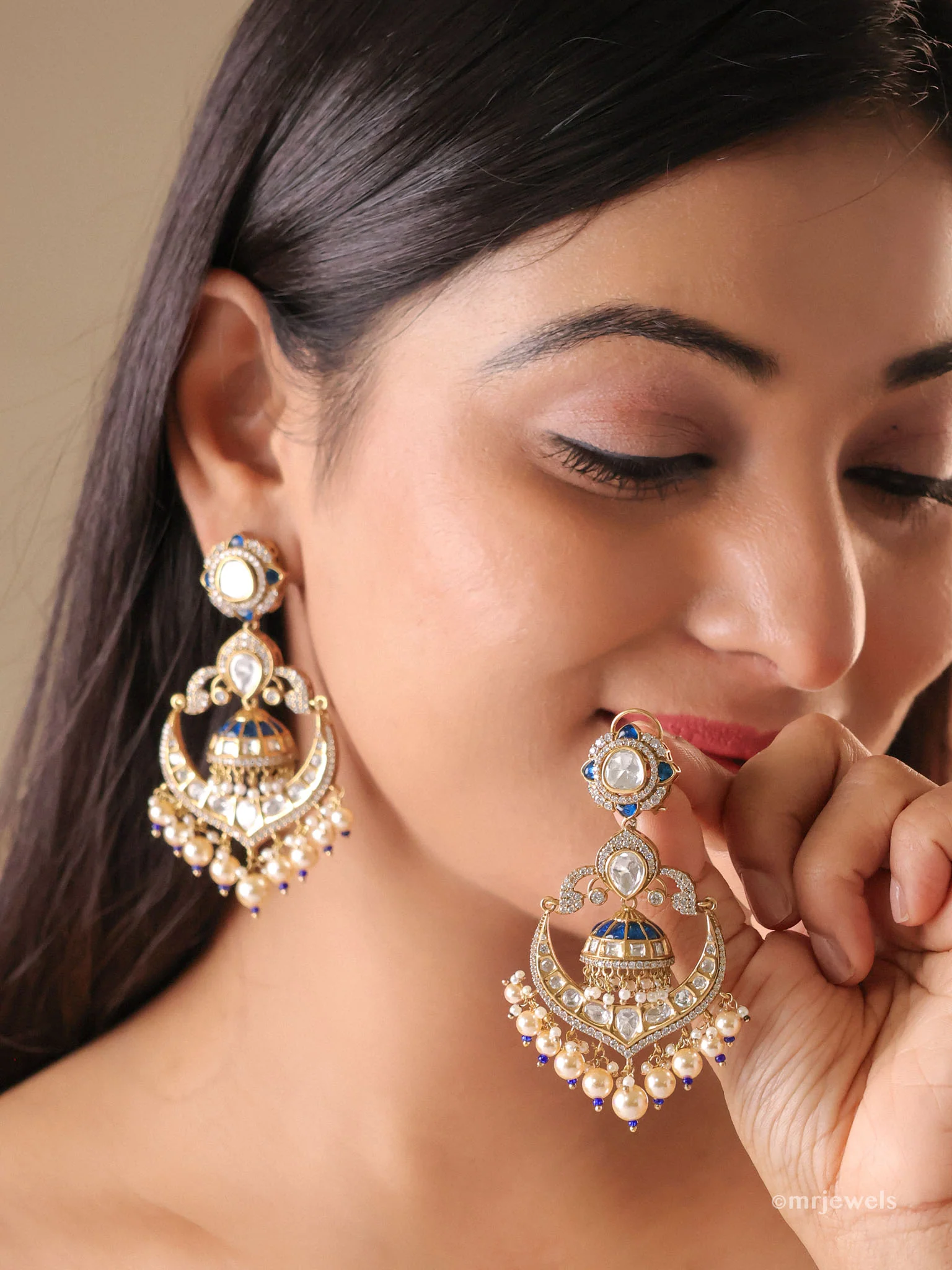 Noor-e-Afroz Meenakari Chand Jhumkas - Image 3