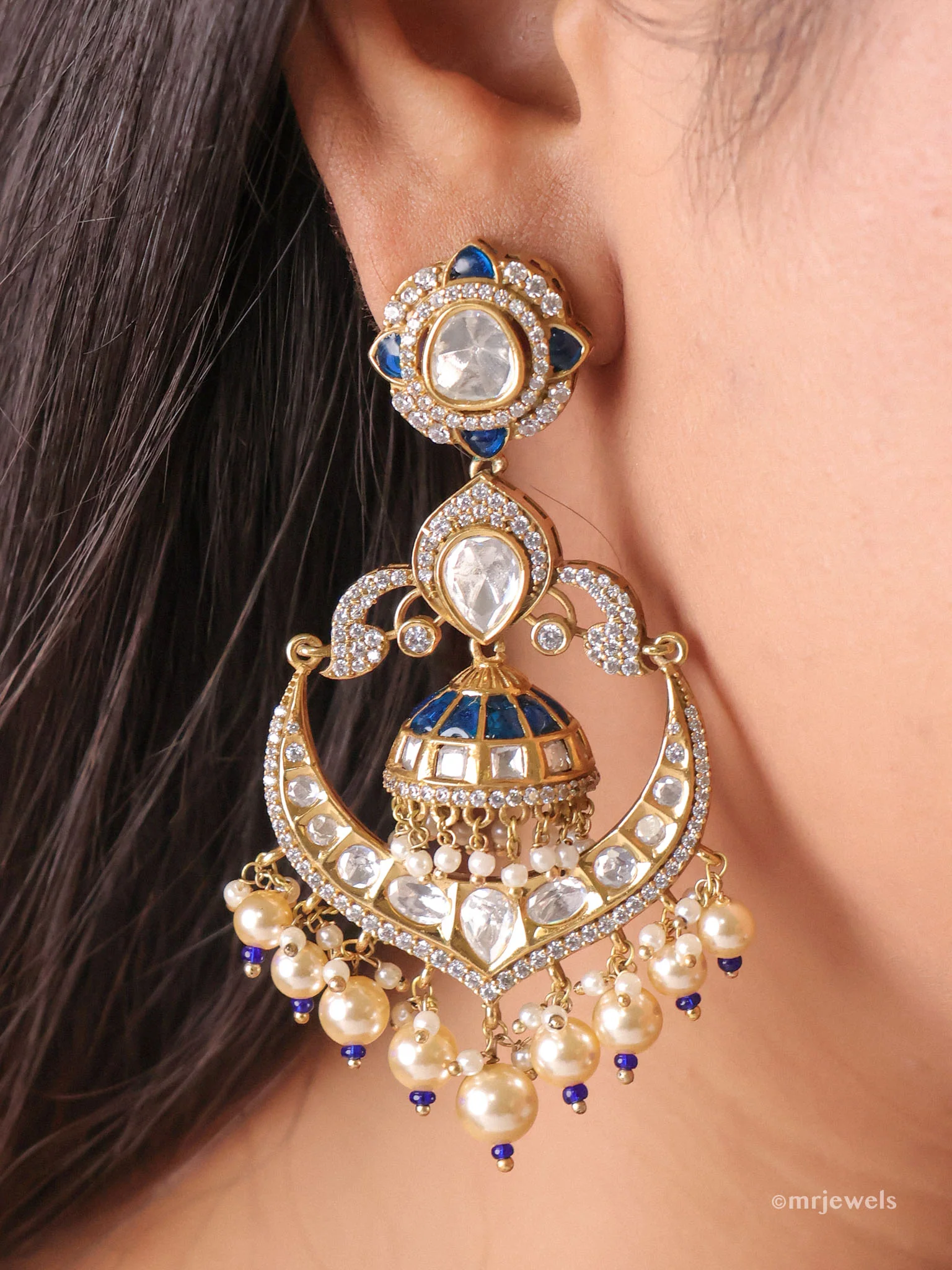 Noor-e-Afroz Meenakari Chand Jhumkas - Image 4