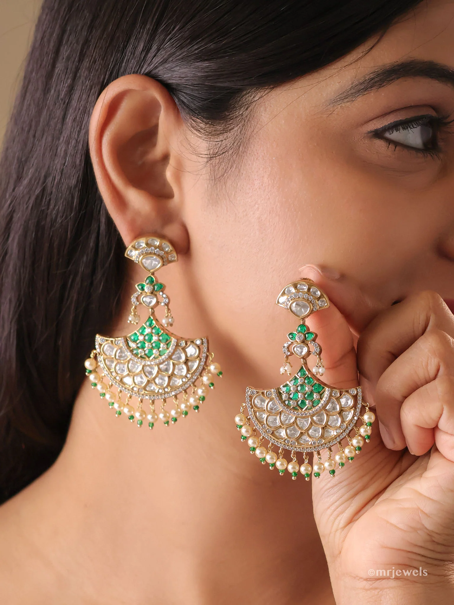 Noor-e-Chand Kundan Chandbali - Image 3