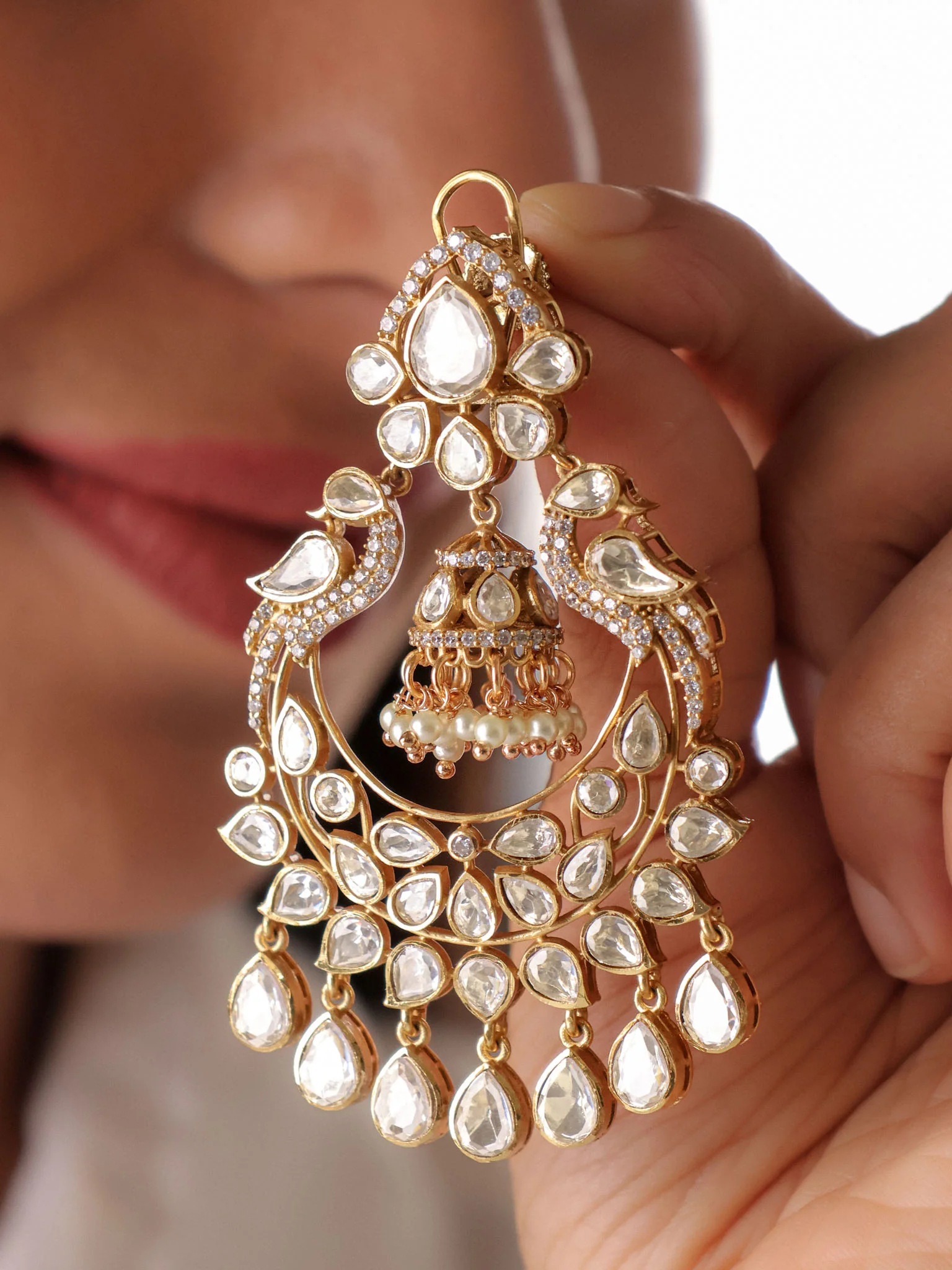 Noor-e-Mehfil Kundan Jhumkas - Image 2