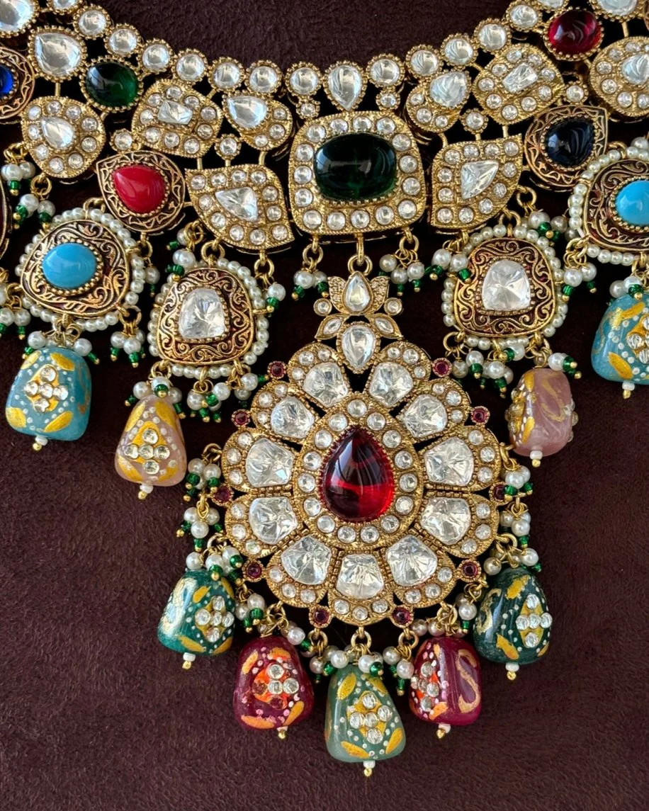 Noor-e-Rang Bridal Gemstone Set- 1 pc only - Image 4